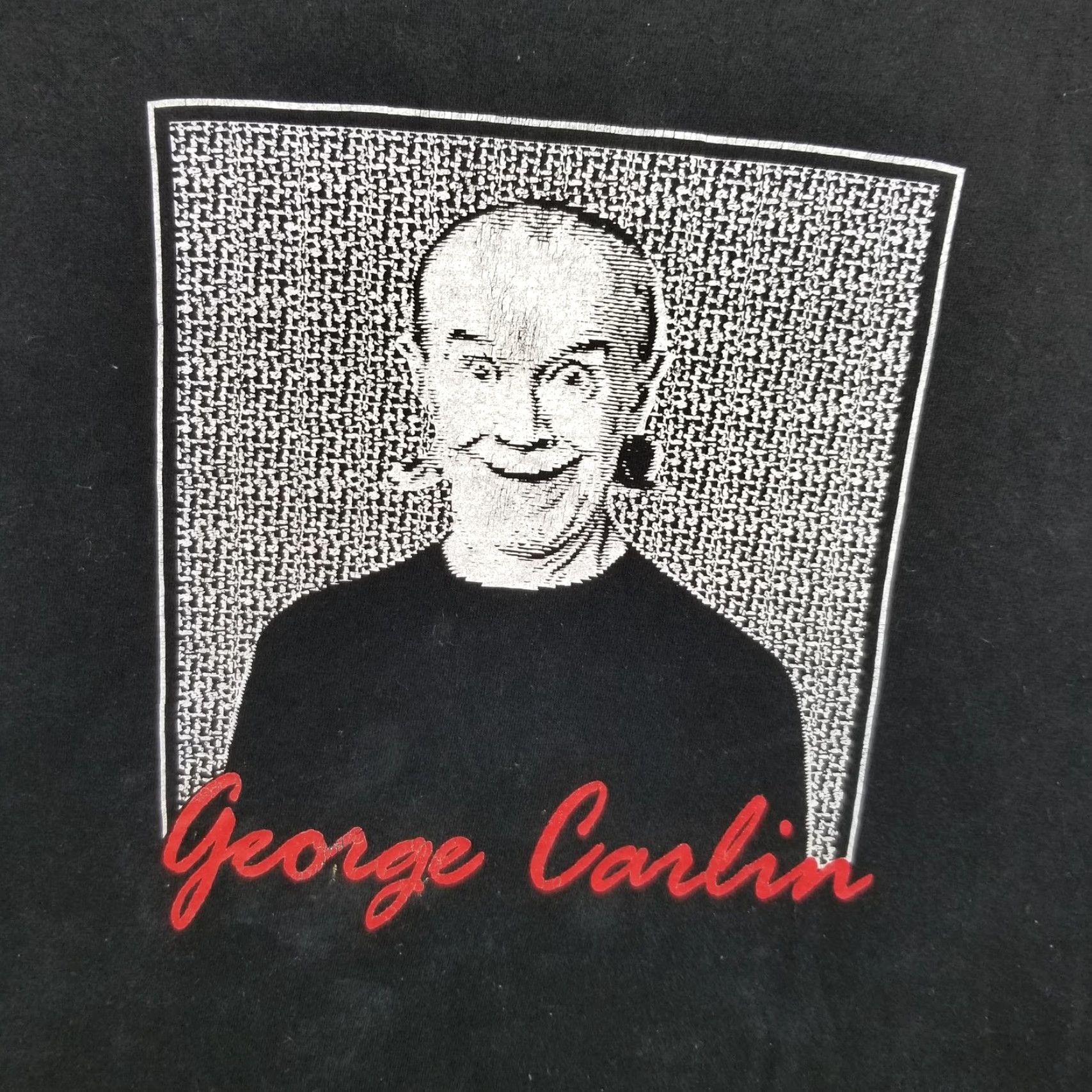 Fruit Of The Loom VINTAGE George Carlin Shirt Mens XL Black Comedy Graphic Brain Damage 90s Size US XL / EU 56 / 4 - 2 Thumbnail