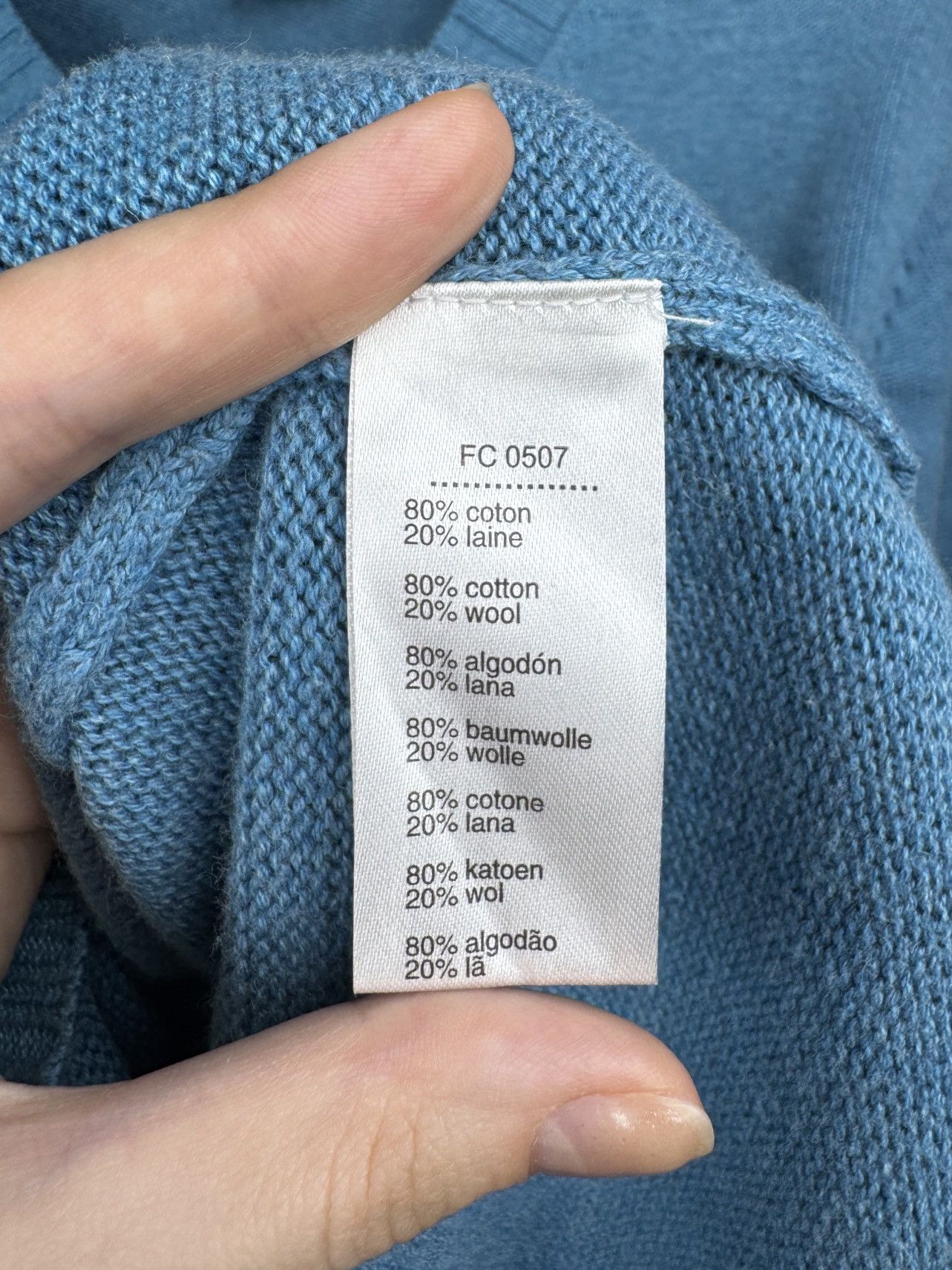 Lacoste Lacoste sky blue cotton wool v-neck vintage sweater size 4 Size US M / EU 48-50 / 2 - 9 Thumbnail