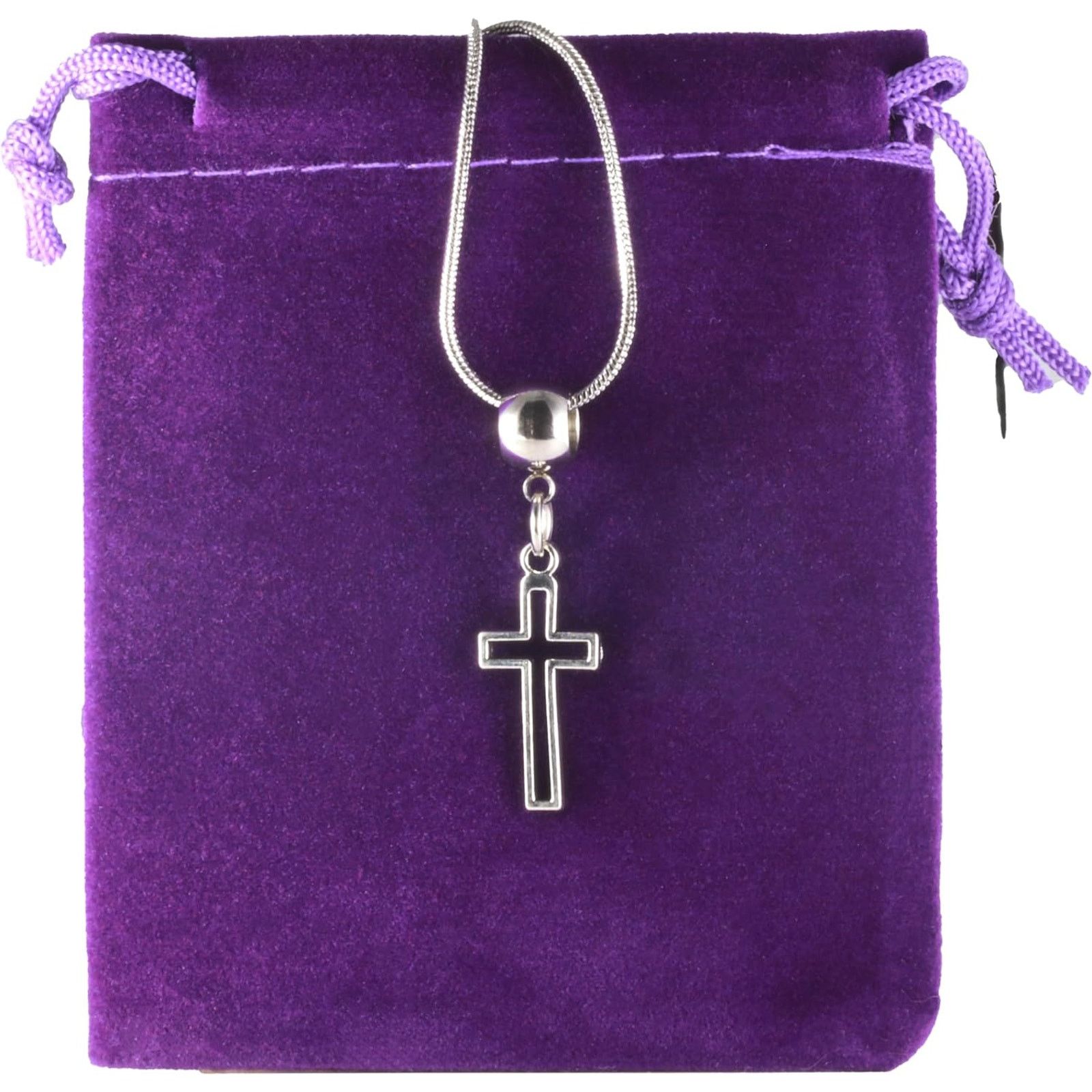 & Other Stories Cross Necklace - Christian Religious Stainless Steel Chain Size ONE SIZE - 1 Thumbnail
