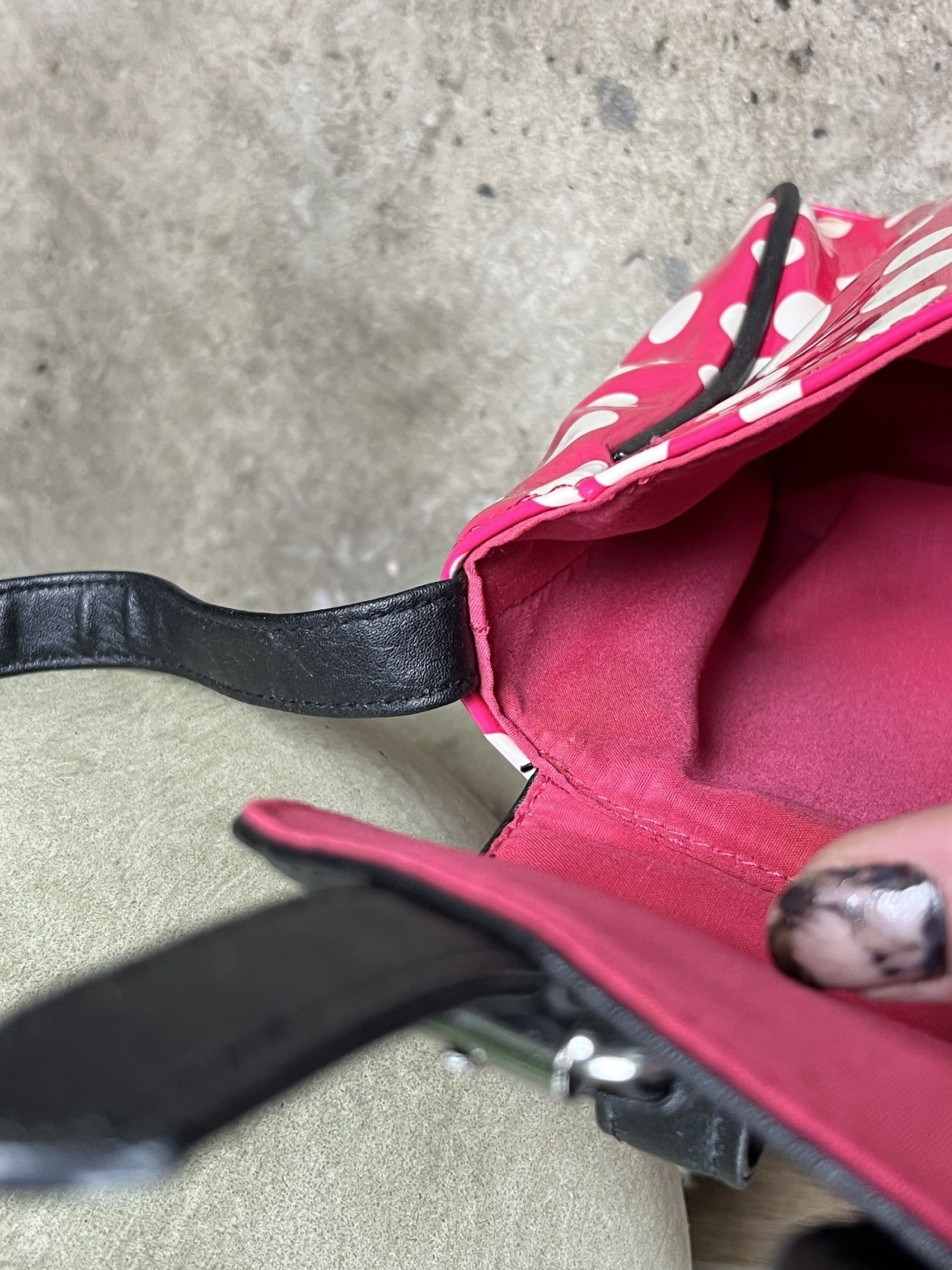 Vintage 2000s HELLO KITTY POLKA DOT SATCHEL BAG - № 6201 Size ONE SIZE - 7 Thumbnail
