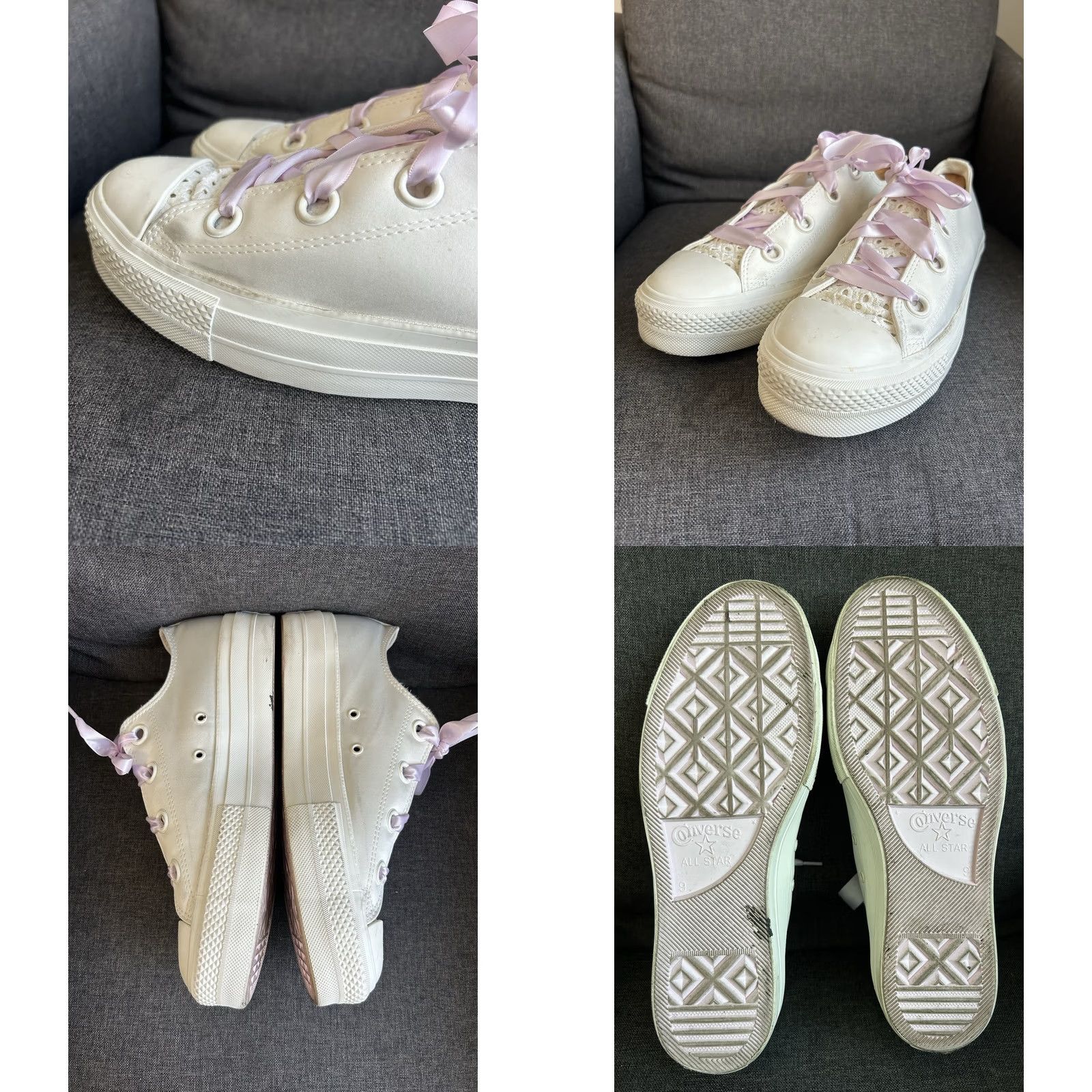 Converse Converse Chuck Taylor Size 11 Egret Lilac Daze Matte Satin Lift Platform Sneaker Women Size US 9 / IT 39 - 9 Thumbnail