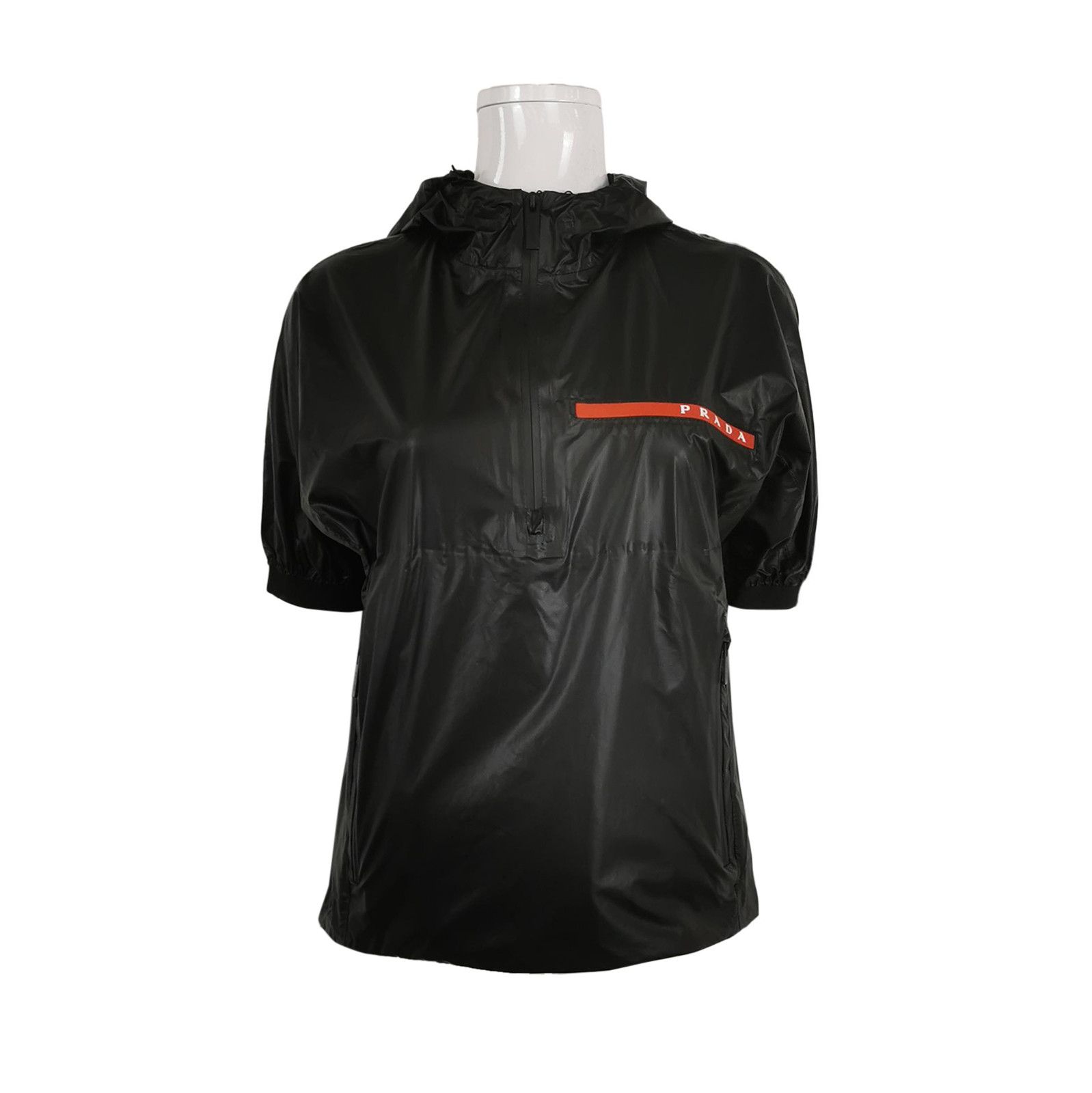 Prada Prada Logo Hooded Top in Black - dmc Size XXS / US 00 / IT 34 - 1 Thumbnail