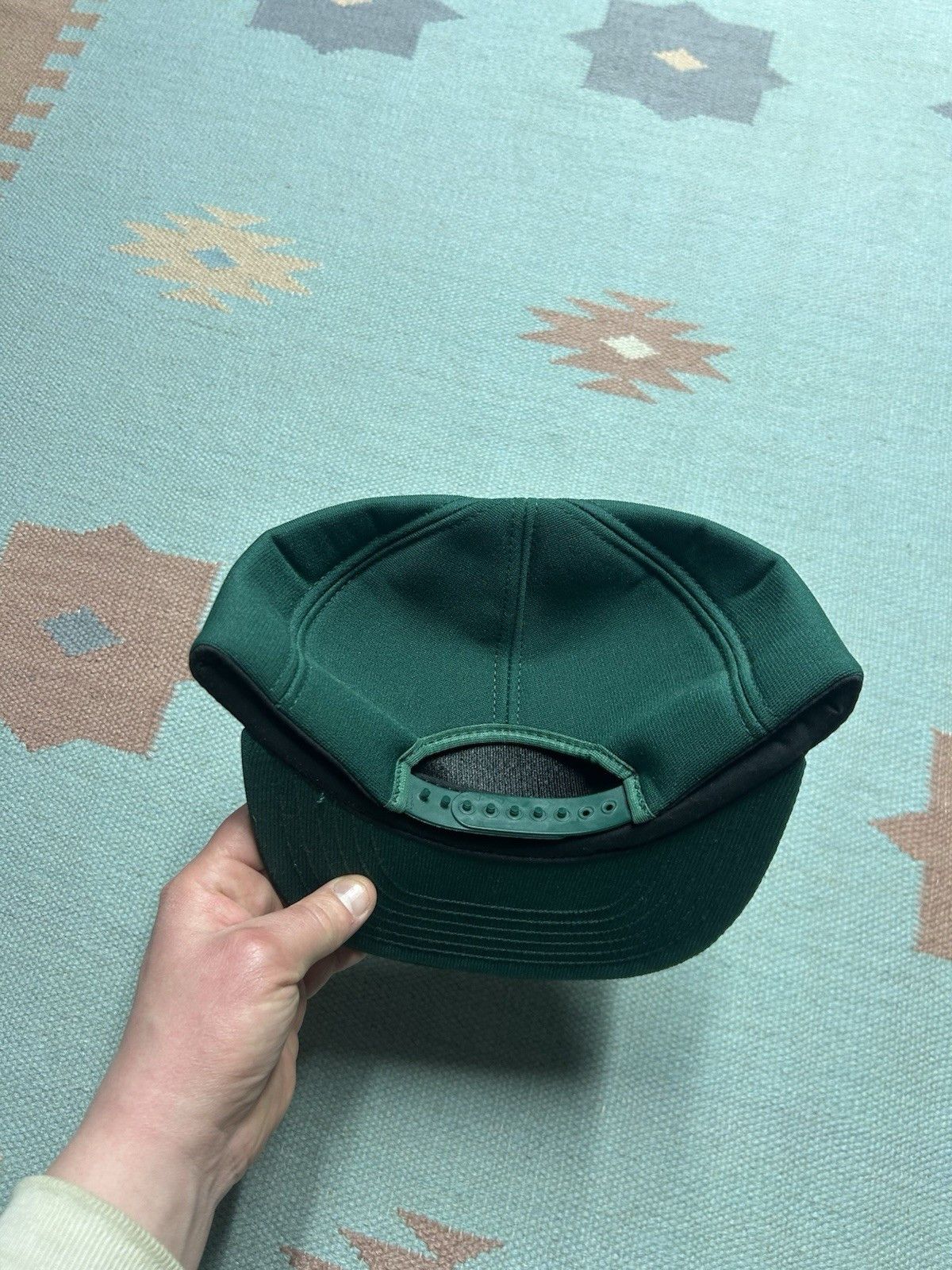 Vintage Vtg 80 snap hat Ittner bean & grain auburn Michigan farm USA Size ONE SIZE - 4 Thumbnail