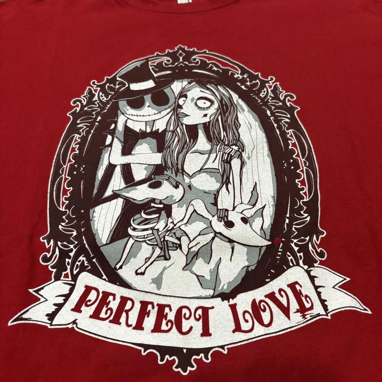 Disney nightmare before Christmas perfect love t shirt L 00s Size US L / EU 52-54 / 3 - 3 Thumbnail