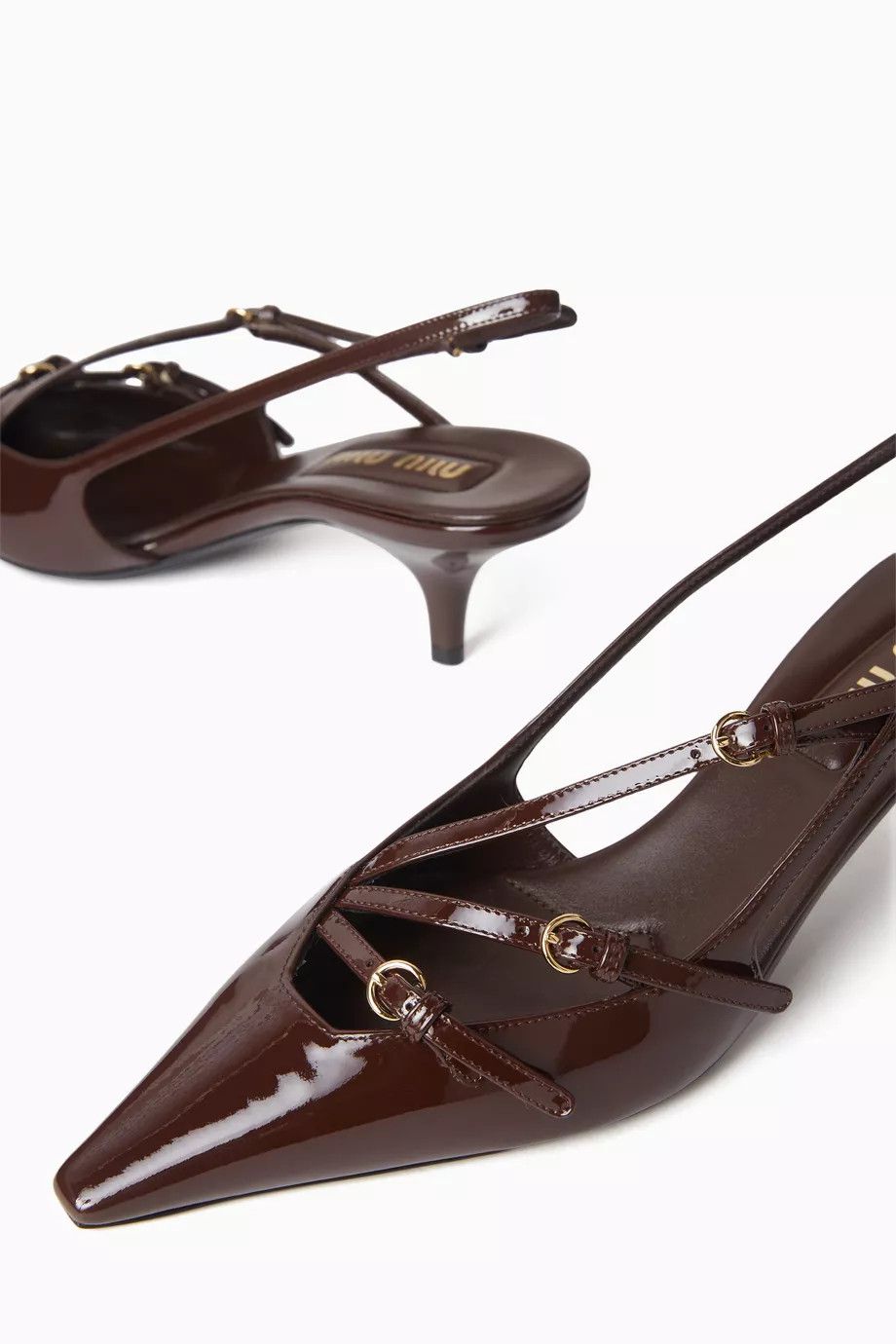 Miu Miu os11x0326 Slingback 55 Pumps in Brown Size US 9.5 / IT 39.5 - 4 Thumbnail