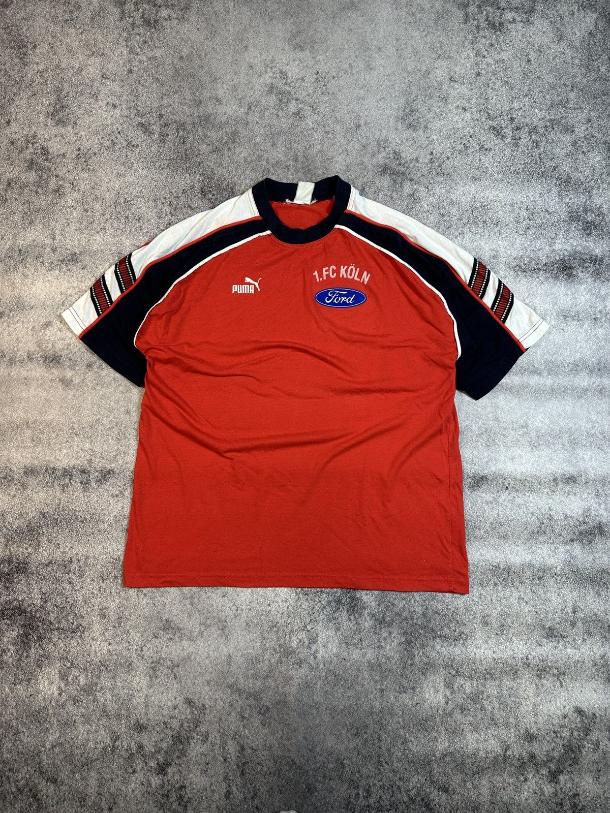 Puma Vintage Puma 1.FC Koln Ford 90s Soccer T-shirt Blokecore XL Size US XL / EU 56 / 4 - 1 Thumbnail