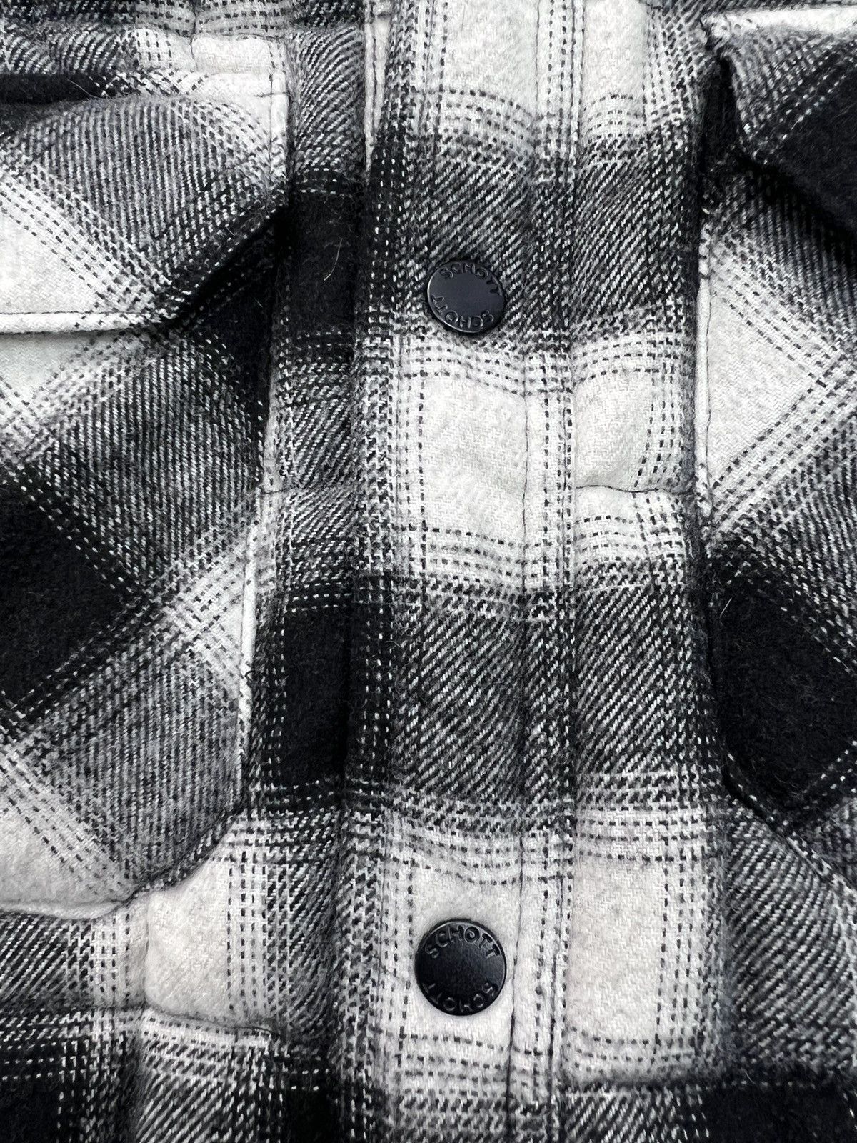Schott × Vintage Schott NYC DOWN Wool SHIRT BUTTON Jacket BOMBER Size US M / EU 48-50 / 2 - 5 Thumbnail