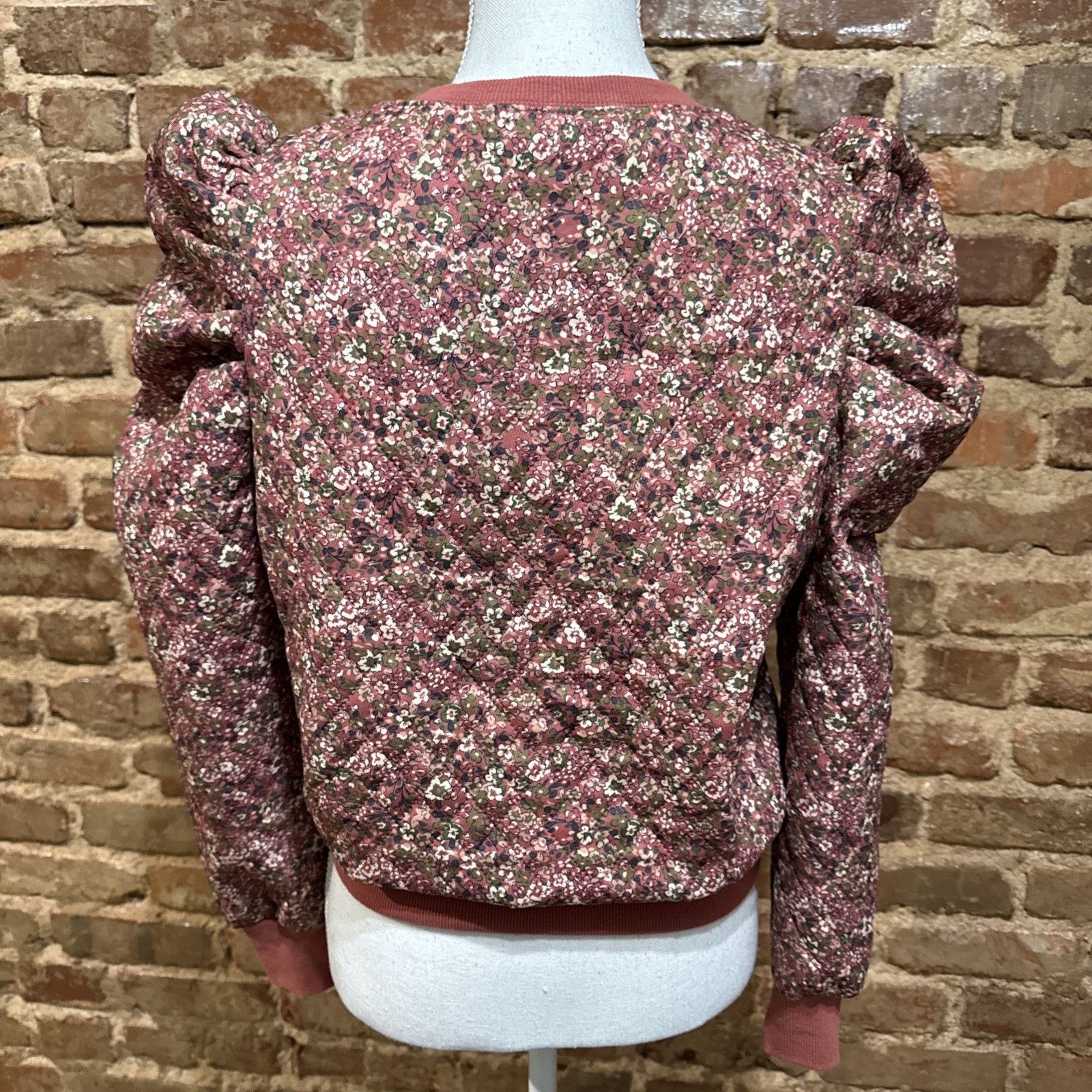& Other Stories TCEC Women’s Quilted Puff Sleeved Top Sz M Prairie Core Size M / US 6-8 / IT 42-44 - 5 Thumbnail