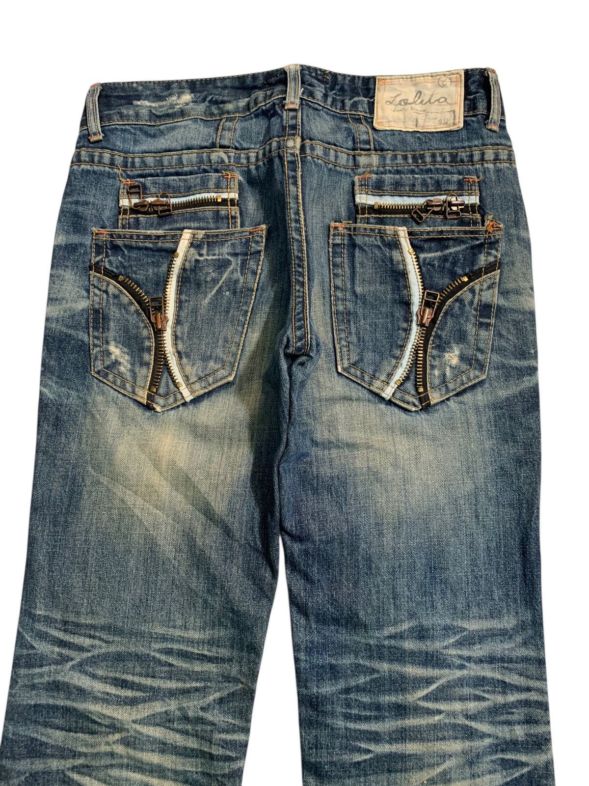 Tornado Mart JAPANESE LOLITA FADED & RUSTY PUNK DISTRESSED DENIM Size US 33 - 8 Thumbnail
