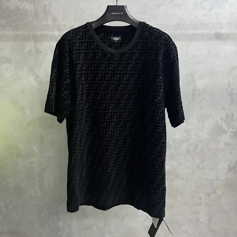 Fendi Fendi Black Cotton Men's T-Shirt Size L 0089 Size US L / EU 52-54 / 3 - 1 Thumbnail