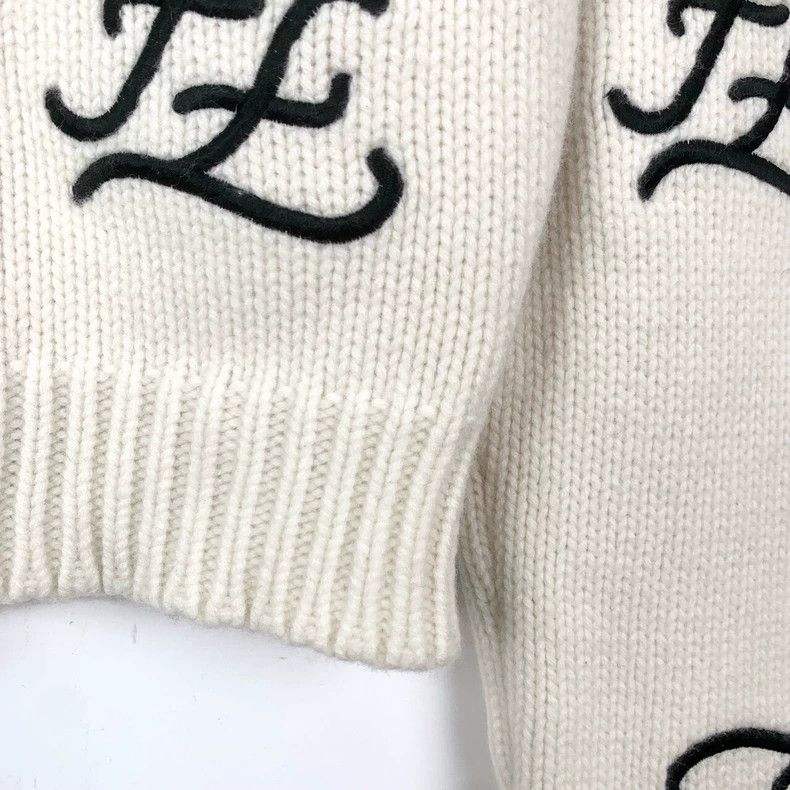 Fendi FENDI Logo Embroidered High-Neck White Wool Long Sleeve Kn Size XXS / US 00 / IT 34 - 4 Thumbnail