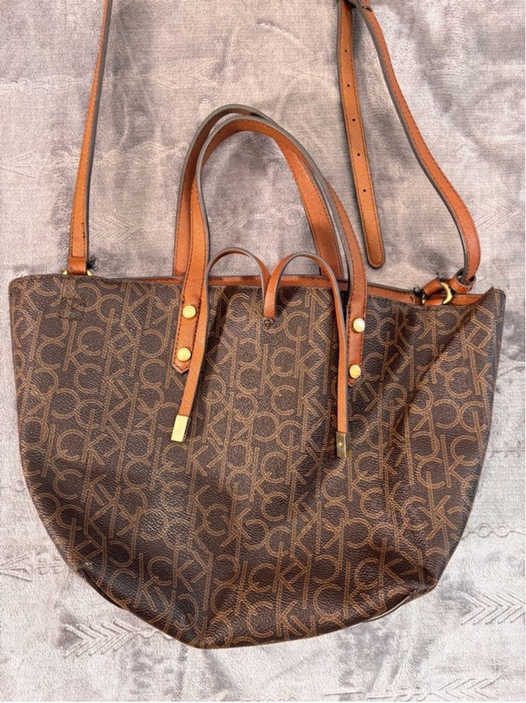 Calvin Klein Women's Calvin Klein Brown Tote Bag Medium Size ONE SIZE - 10 Thumbnail