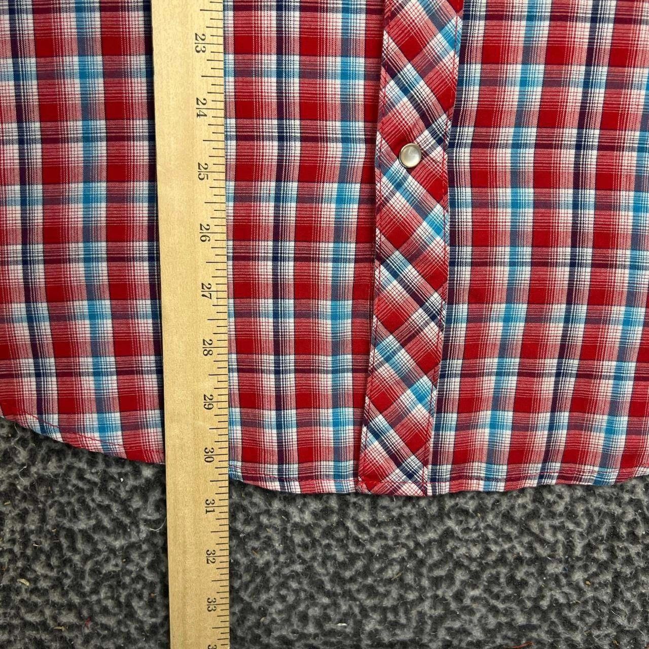 Wrangler Wrangler Button Up Shirt Men Red Plaid Collared Pocket L Size US L / EU 52-54 / 3 - 6 Thumbnail