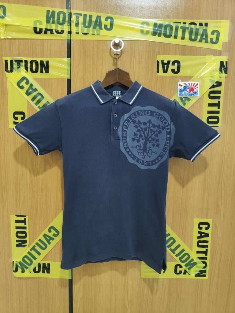 Japanese Brand surprising good luck 1987 Short Sleeve Polo Shirt Size US S / EU 44-46 / 1 - 1 Thumbnail