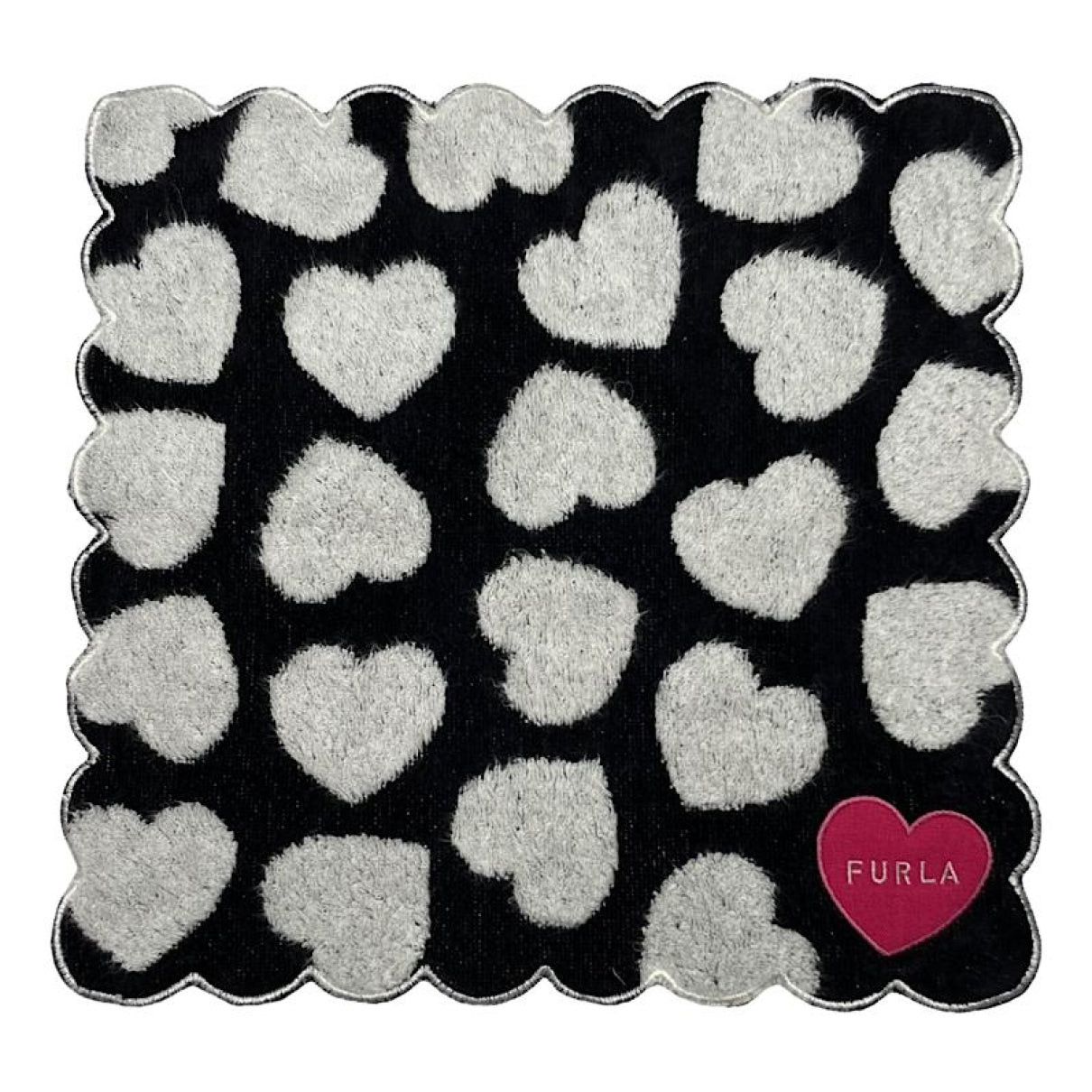 Furla Black Cotton Scarf Size ONE SIZE - 1 Thumbnail