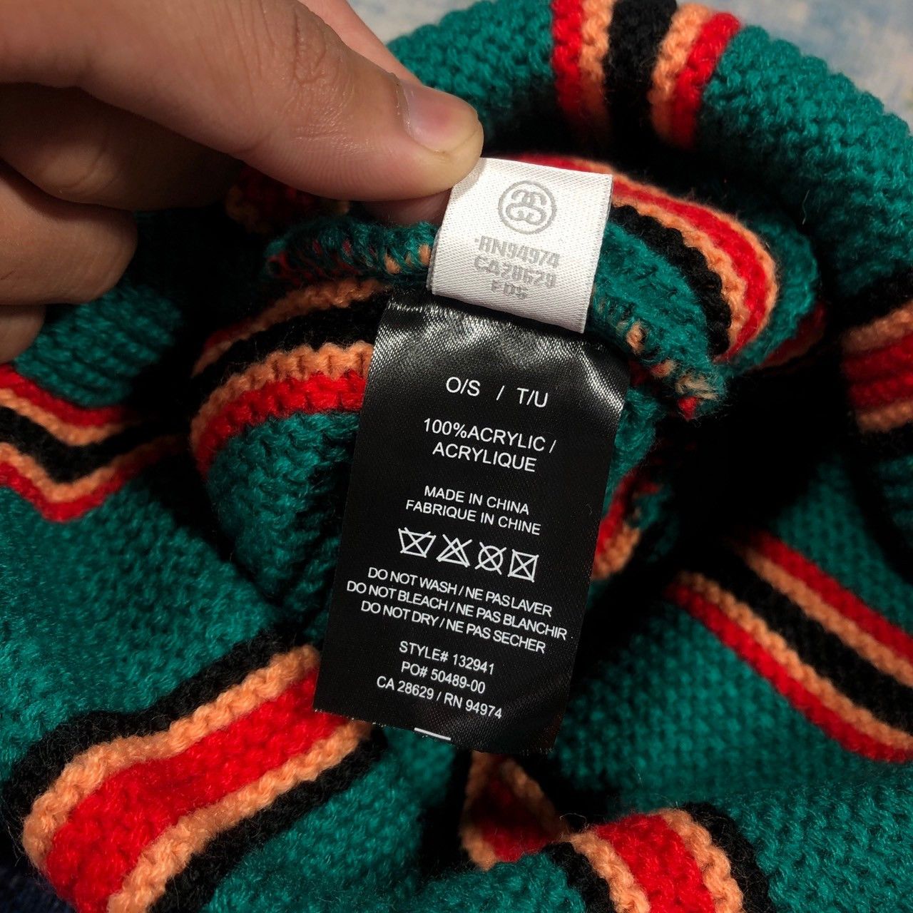 Stussy × Vintage Stussy Vertical Stripe Cuff Beanie Size ONE SIZE - 5 Thumbnail