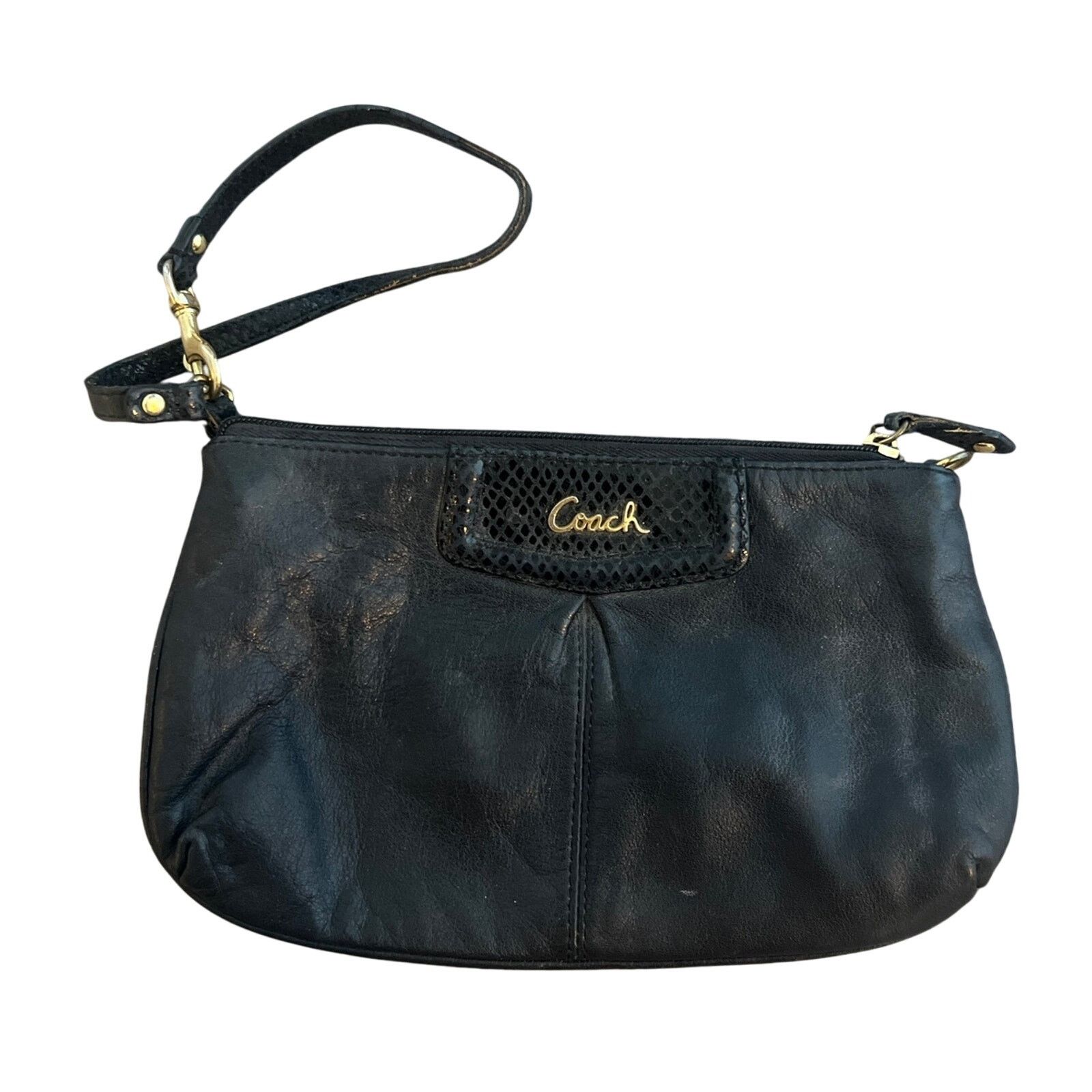 Coach Black Leather Coach Clutch Bag Size ONE SIZE - 1 Thumbnail