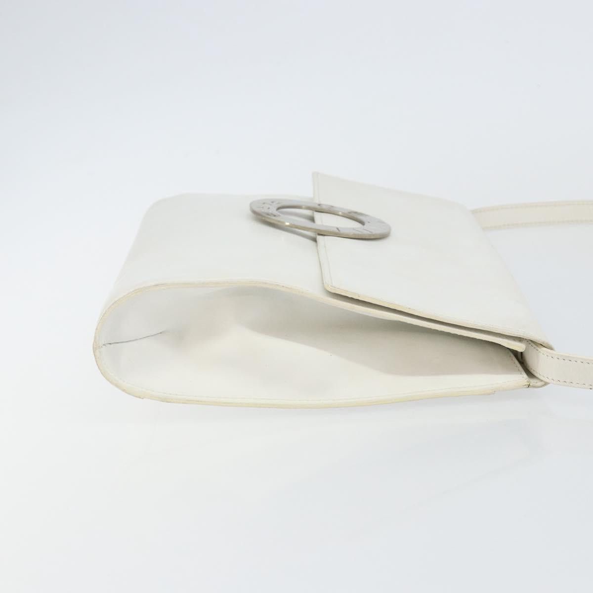 Celine CELINE Shoulder Bag Leather White Silver Size ONE SIZE - 4 Thumbnail