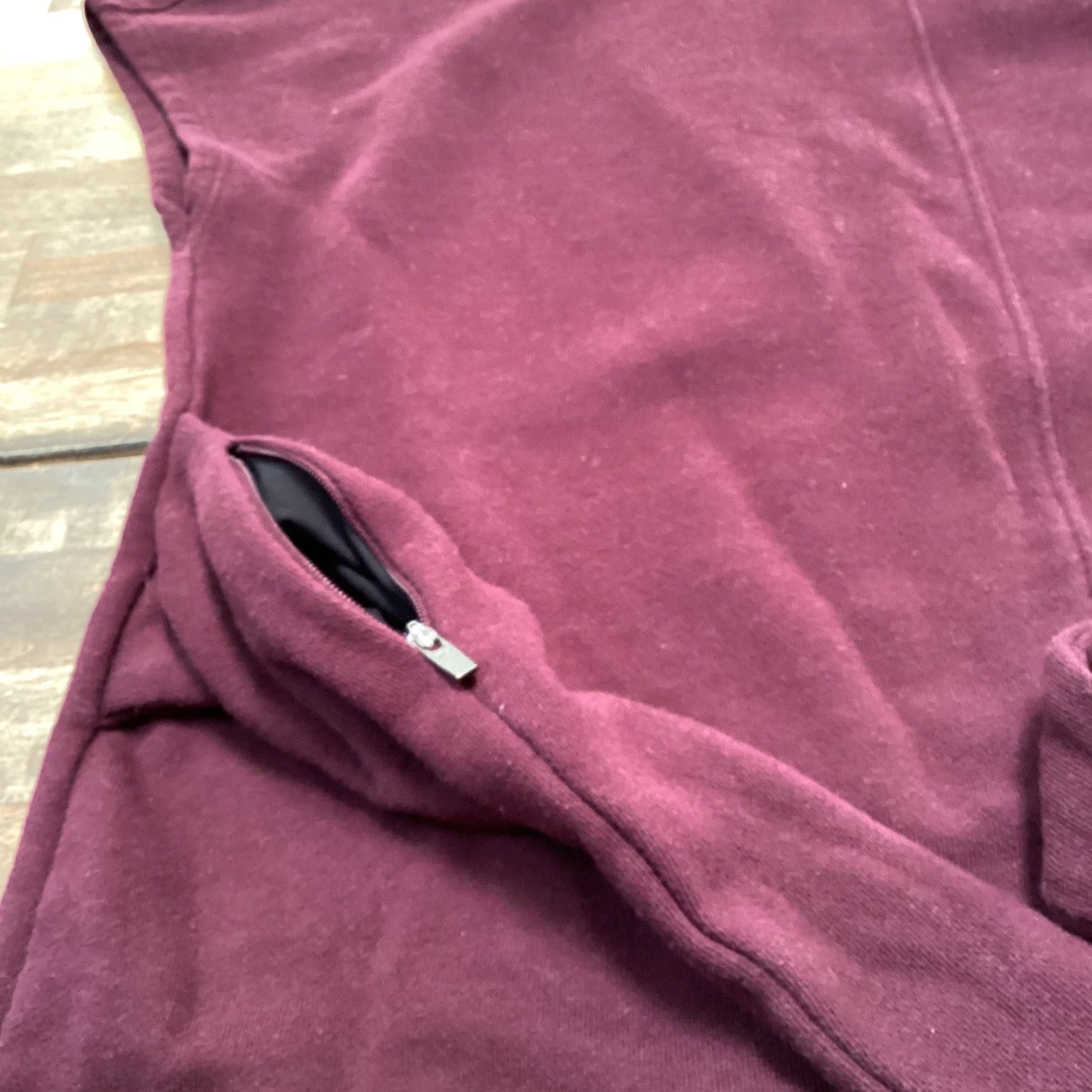 Athleta Athleta Embrace Dress Women M Tall Burgundy Sweatshirt French Terry Tie Waist Pockets Size M / US 6-8 / IT 42-44 - 6 Thumbnail
