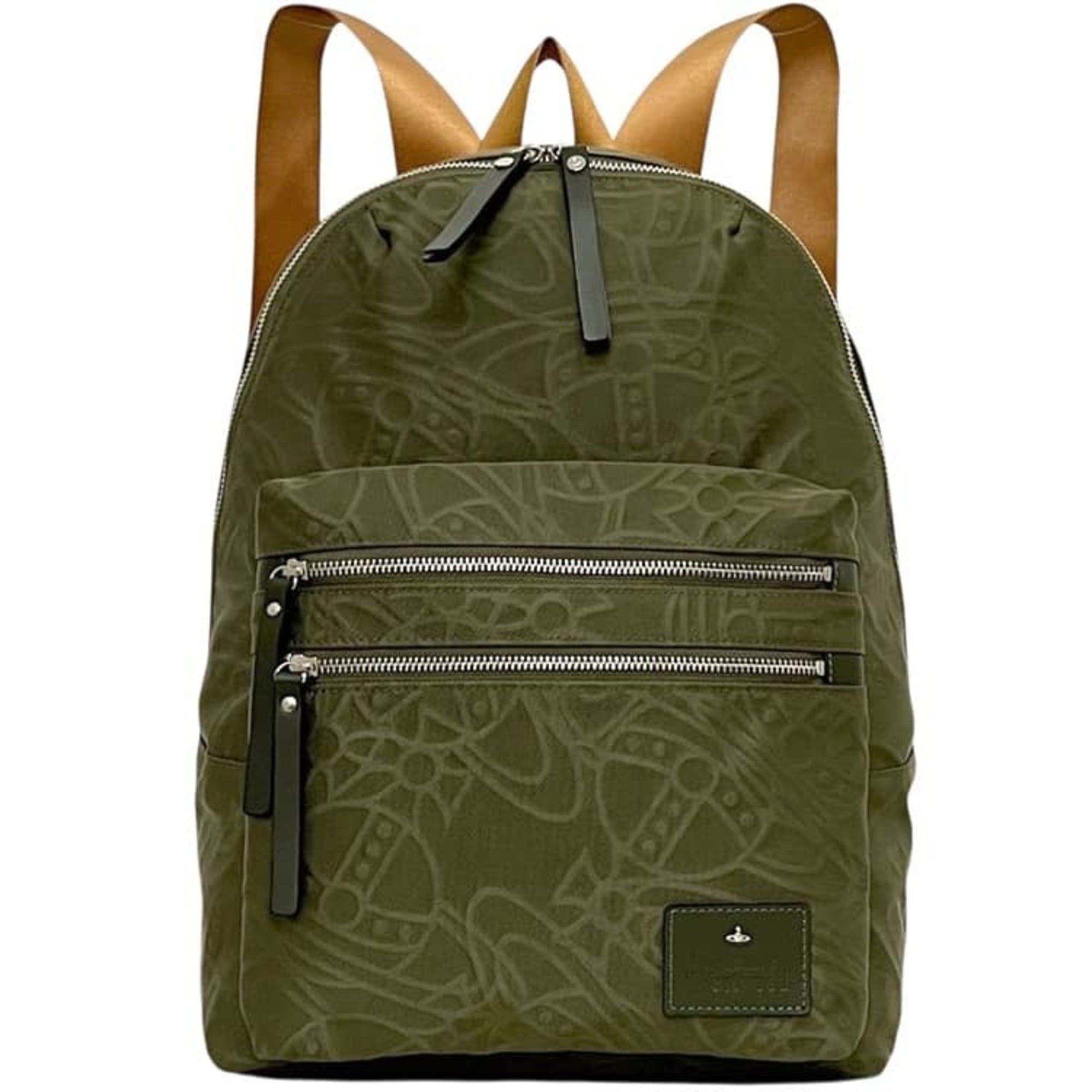 Vivienne Westwood Vivienne Westwood Backpack, ORB Embossed, 109939 VW863 489.F, Nylon, Khaki Green Daypack Size ONE SIZE - 1 Thumbnail