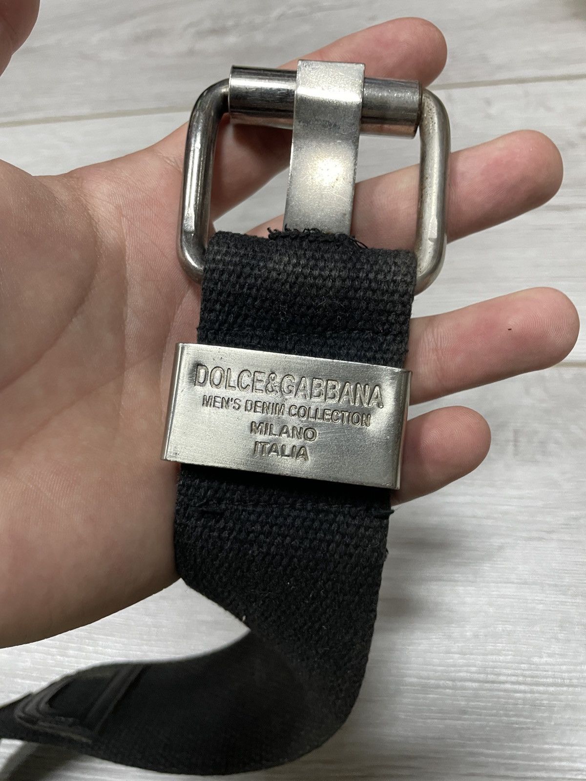 Dolce & Gabbana × Vintage Dolce & Gabbana big logo mens denim letters spell out belt Size ONE SIZE - 3 Thumbnail