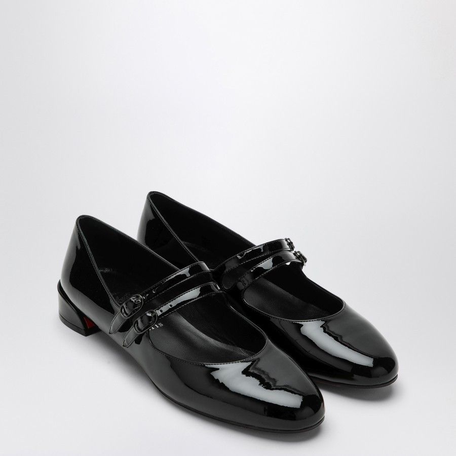 Christian Louboutin o1d2blof0824 Leather Sweet Jane Ballerinas in Black Size US 8.5 / IT 38.5 - 1 Thumbnail