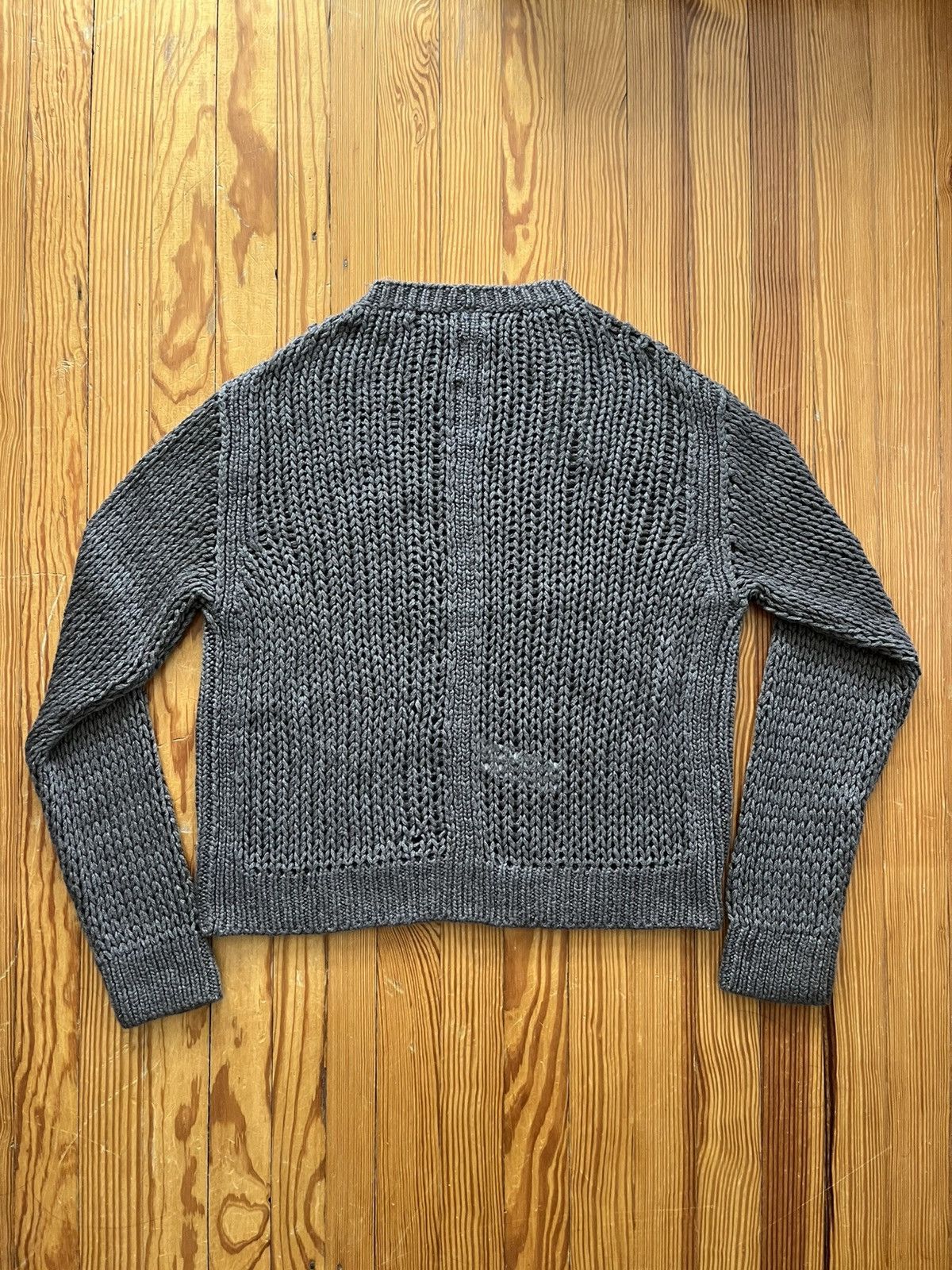 Rick Owens Rick Owens Las Palmas Open Knit Chunky Cashmere Sweater Dust Size US L / EU 52-54 / 3 - 2 Thumbnail
