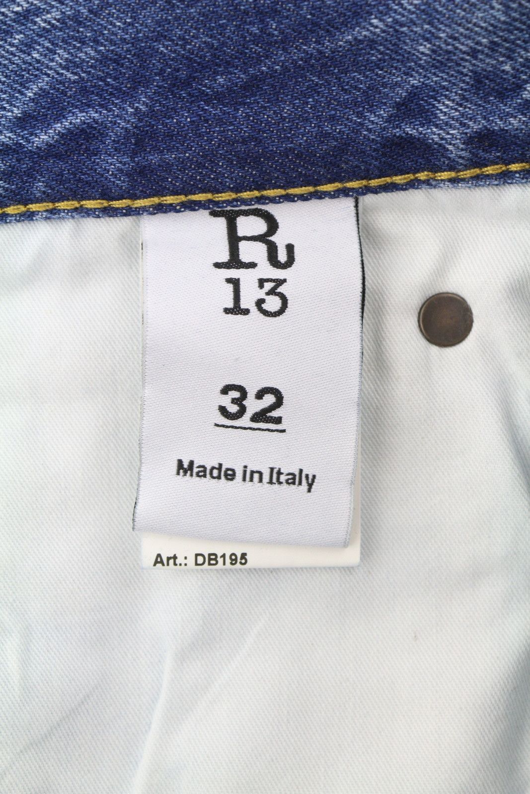 R13 CUFFED X-BF 32 Jasper Faded Denim 87201 Size 32" / US 10 / IT 46 - 8 Thumbnail