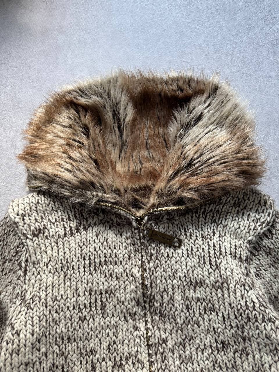 Japanese Brand Vintage Y2K Faux Fur Opium Mohair Knit Jacket Size M / US 6-8 / IT 42-44 - 5 Thumbnail