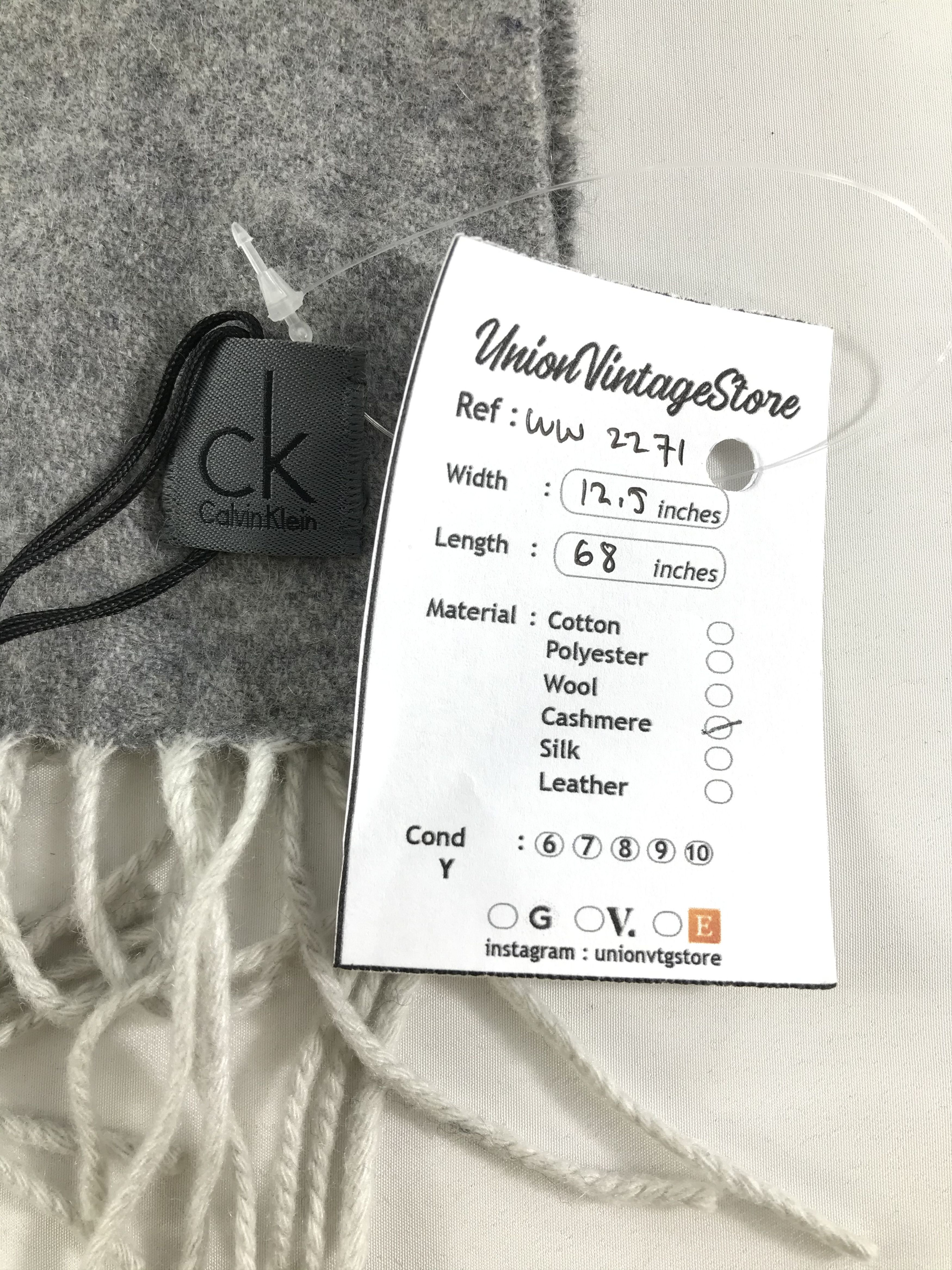 Calvin Klein × Vintage Calvin Klein Scarf / Muffler / Neckwear - WW2271 Size ONE SIZE - 4 Thumbnail