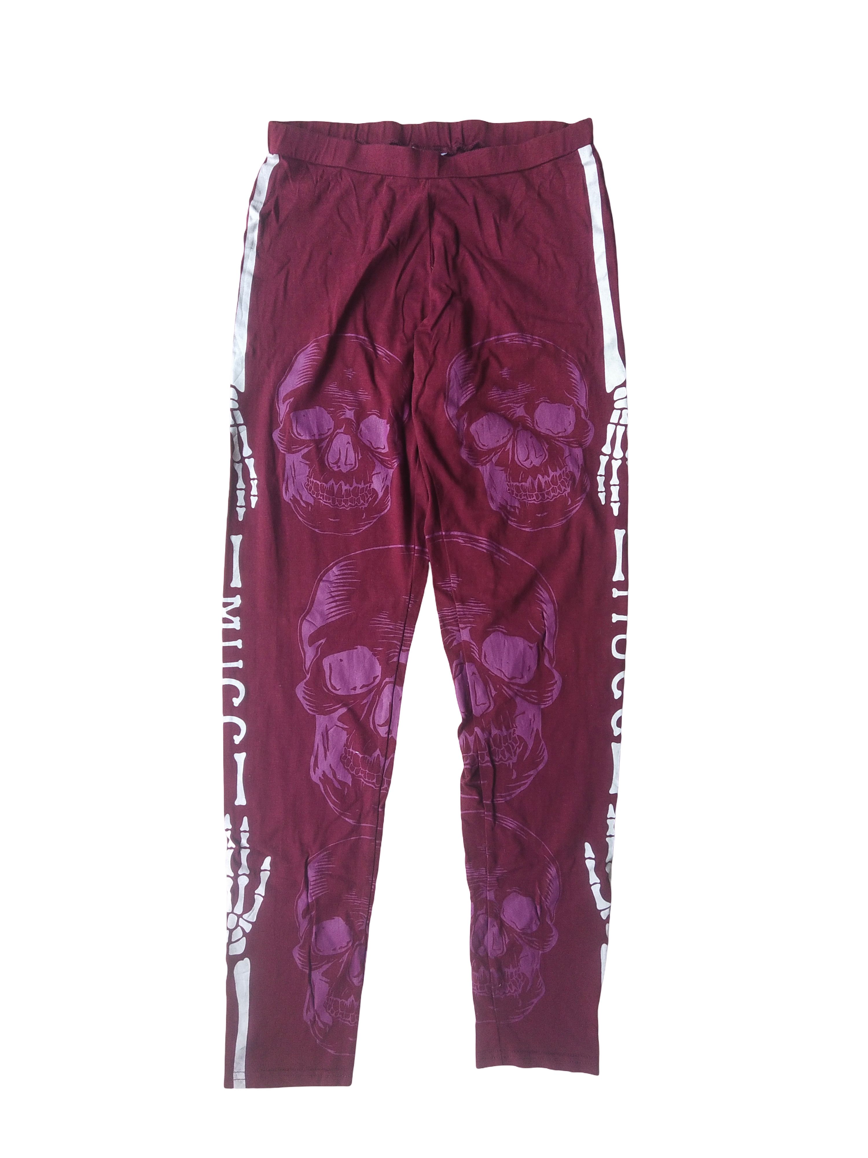 Hysteric Glamour 2000s Harajuku Punk Gothic Skull Skeleton Leggings Japan Y2K Size 26" / US 2 / IT 38 - 1 Thumbnail
