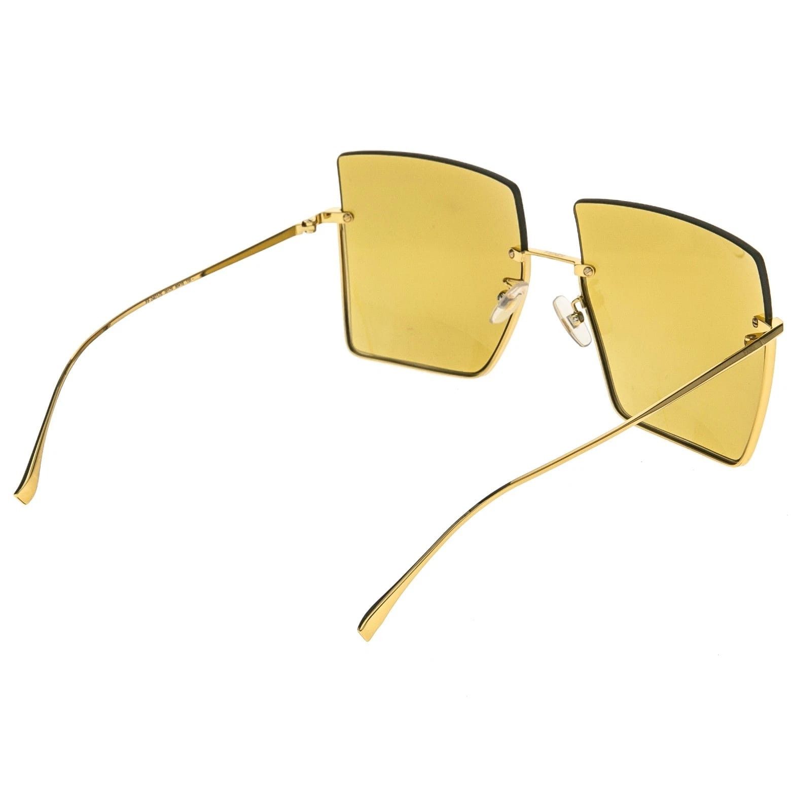 Fendi FENDI FF0401S PROMENEYE 0401 Yellow Retro Sunglasses Size ONE SIZE - 9 Thumbnail