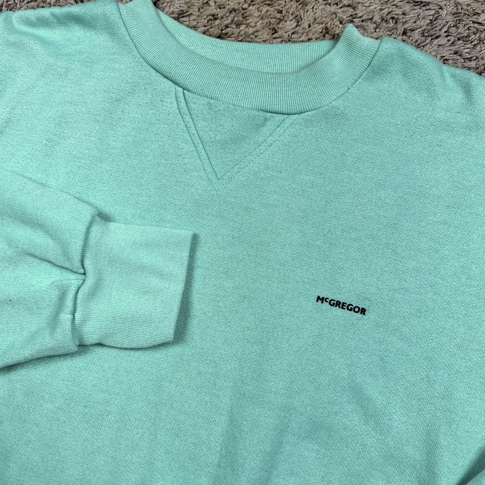 McGregor VINTAGE McGregor Sweatshirt Logo Graphic Gusset Crewneck Womens XL Teal 90s Activewear Classic" Size XL / US 12-14 / IT 48-50 - 4 Thumbnail