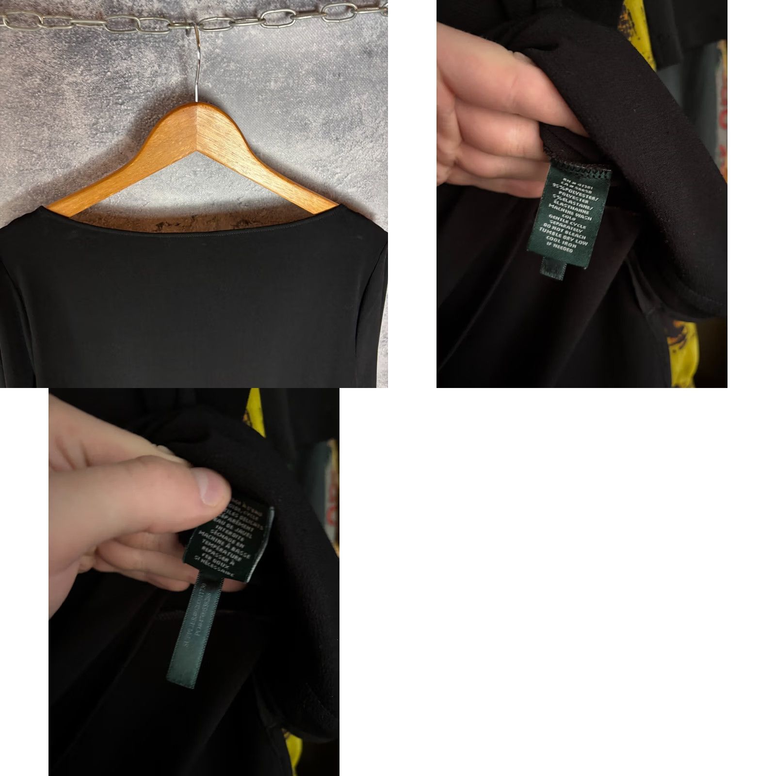 Ralph Lauren Ralph Lauren Blouse Tunic Long Sleeve Black Polyester Elastane Size L Womens Size L / US 10 / IT 46 - 8 Thumbnail