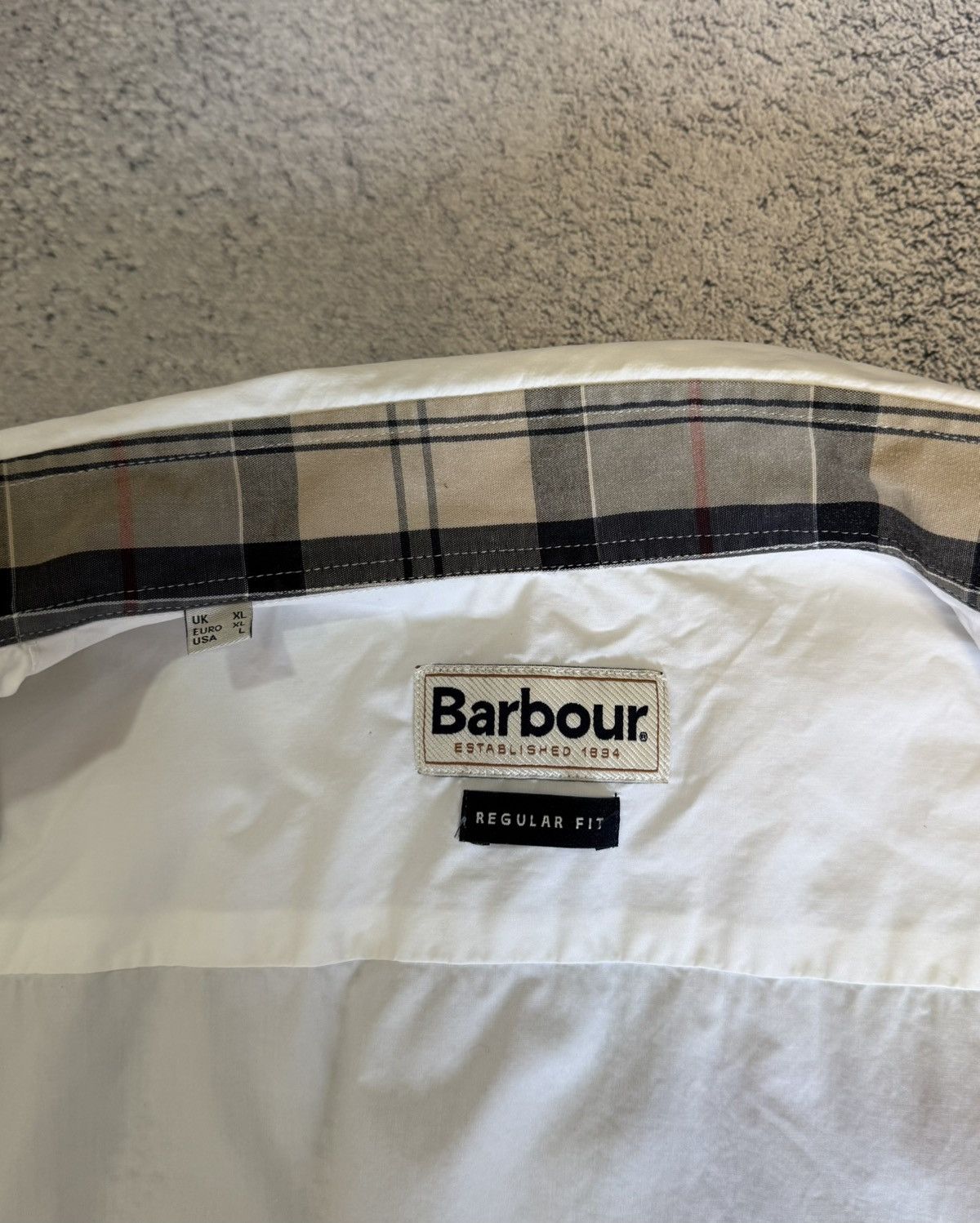 Barbour Barbour Shirt White Button Down Check Trim Logo Men EUXL USL Size US L / EU 52-54 / 3 - 10 Thumbnail