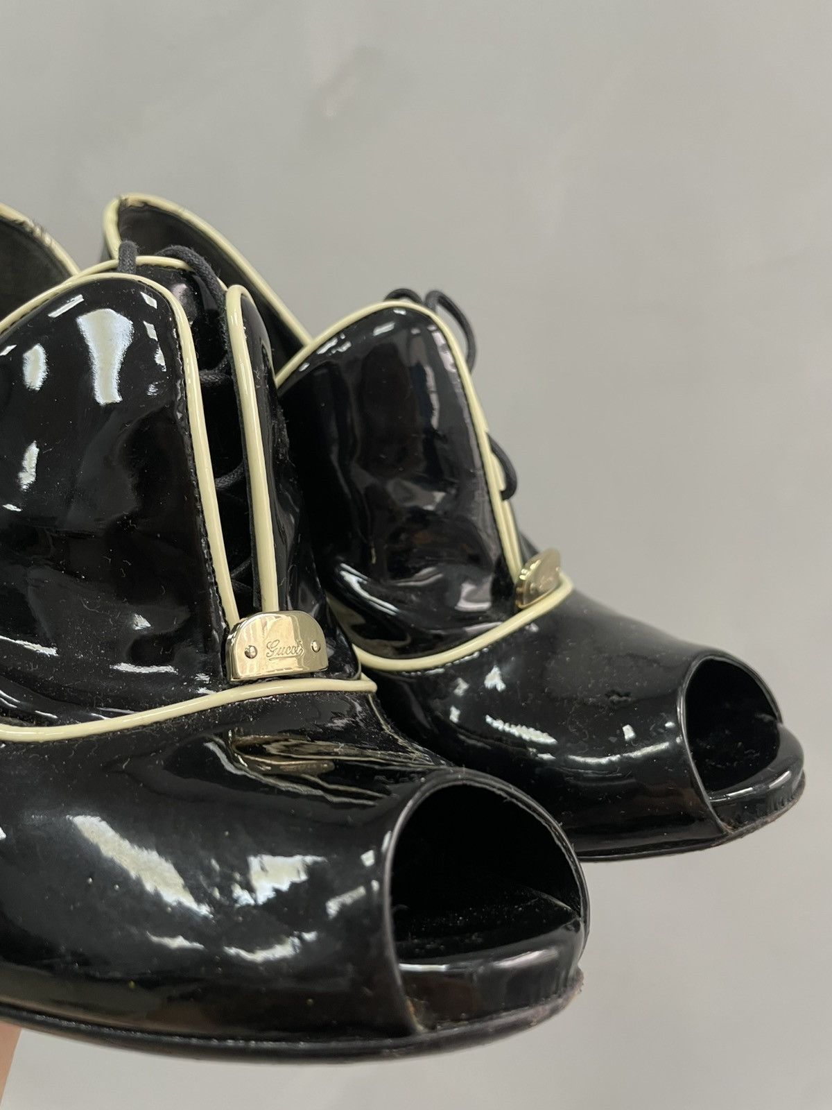 Gucci Rare Gucci heel 2000s leather boots shoes 👞 Size US 6 / IT 36 - 6 Thumbnail