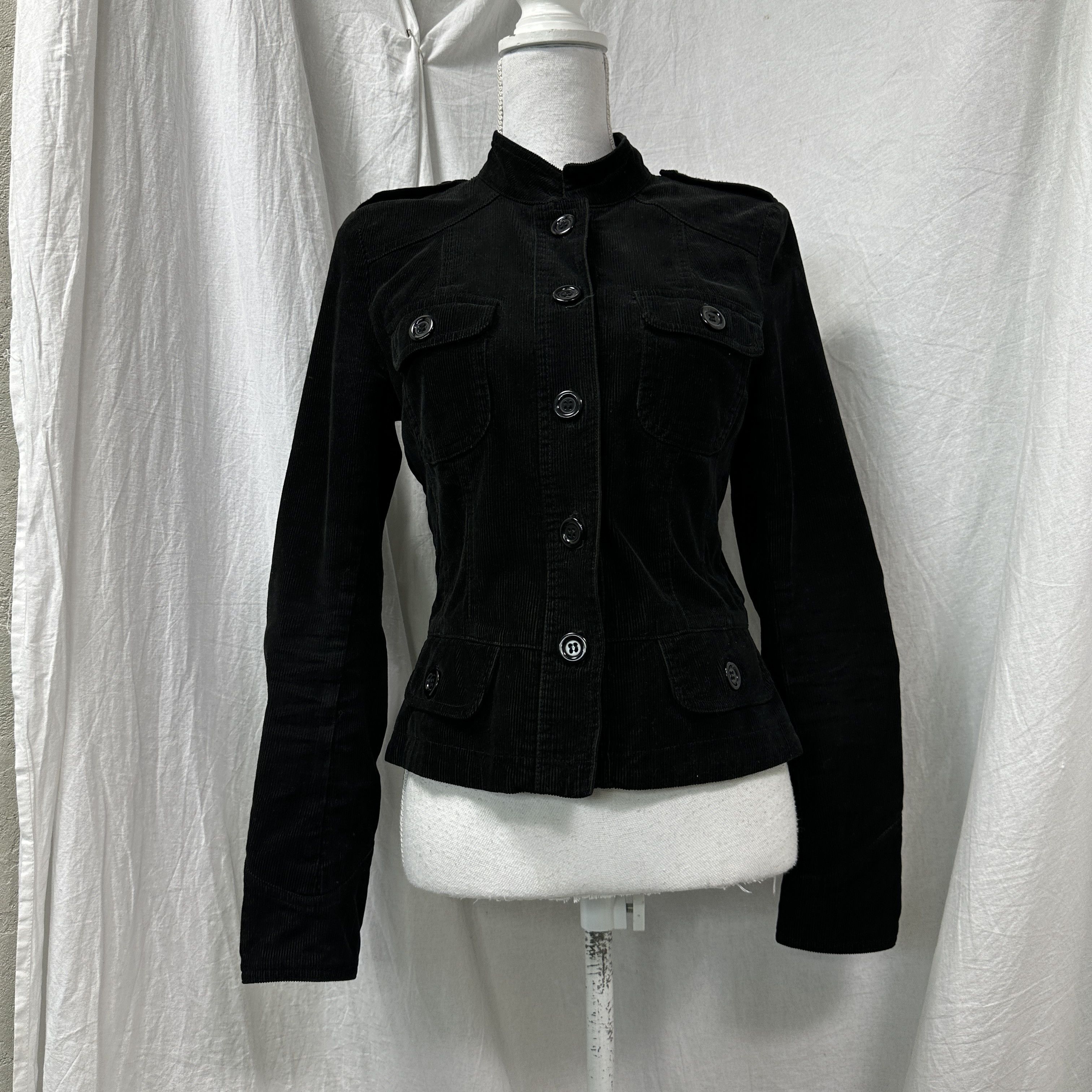 Vintage Vinted Avant Garde Opium Corduroy Fitted Jacket 00s Size S / US 4 / IT 40 - 2 Thumbnail