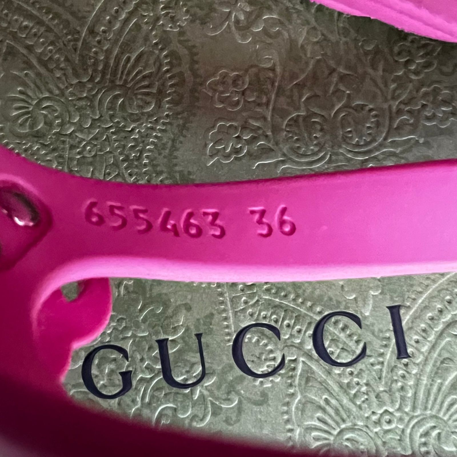 Gucci Gucci Pink Interlocking G Logo Platform Sandal, IT36/US6 Size US 6 / IT 36 - 12 Thumbnail