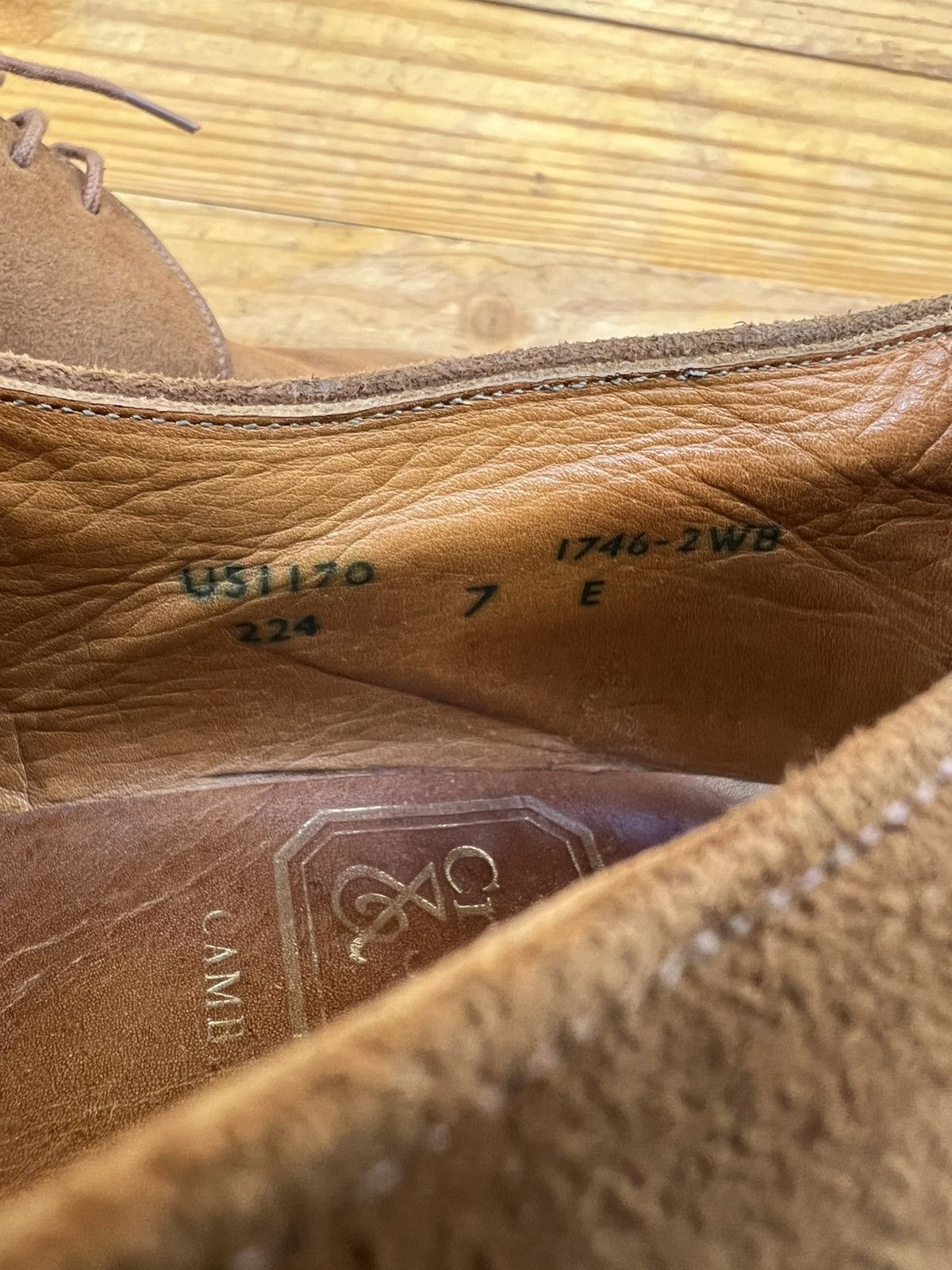 Crockett & Jones VTG Crockett & Jones Brown Suede Derby Dress Shoes Size US 8 / EU 41 - 15 Thumbnail