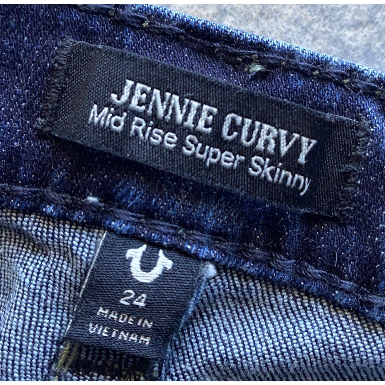 True Religion New True Religion Jennie Curvy Mid Rise Super Skinny Jeans Women’s Blue Size 24 Size 42" / US 20 - 6 Thumbnail