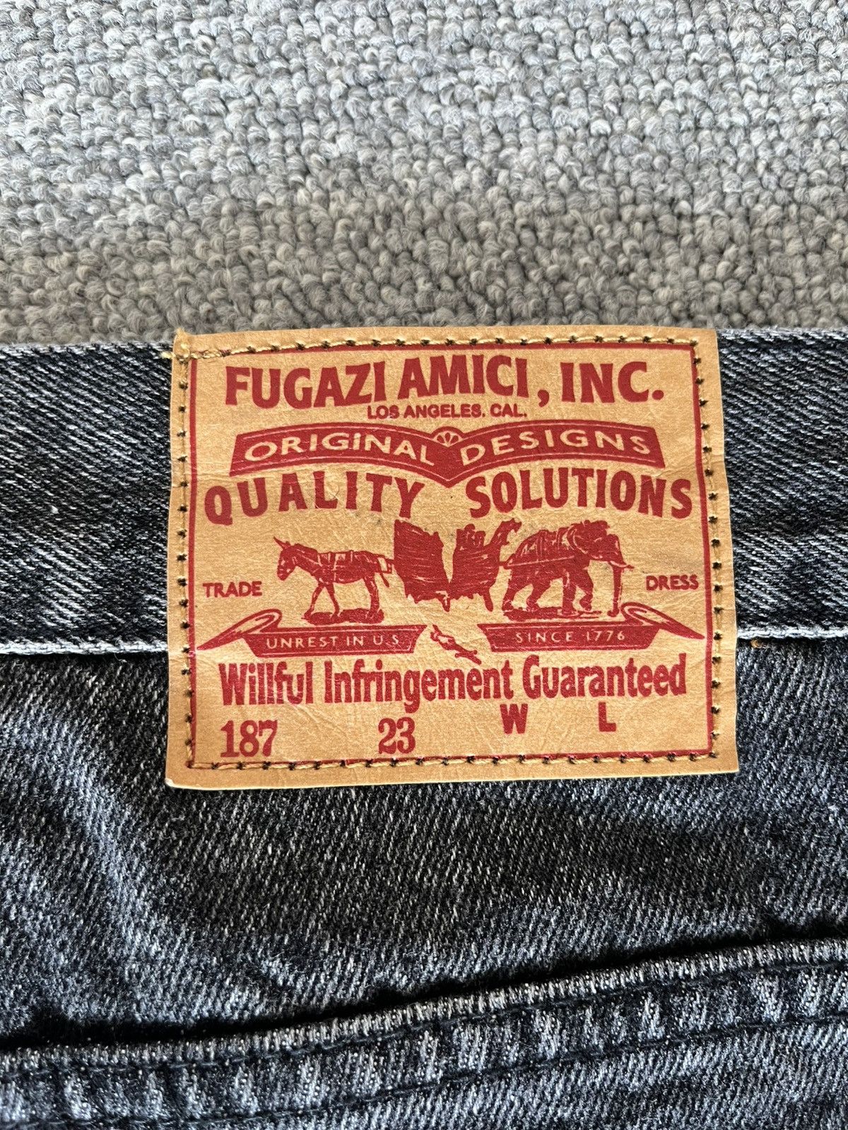 Fugazi Fugazi Black Denim Jeans Size US 32 / EU 48 - 8 Thumbnail