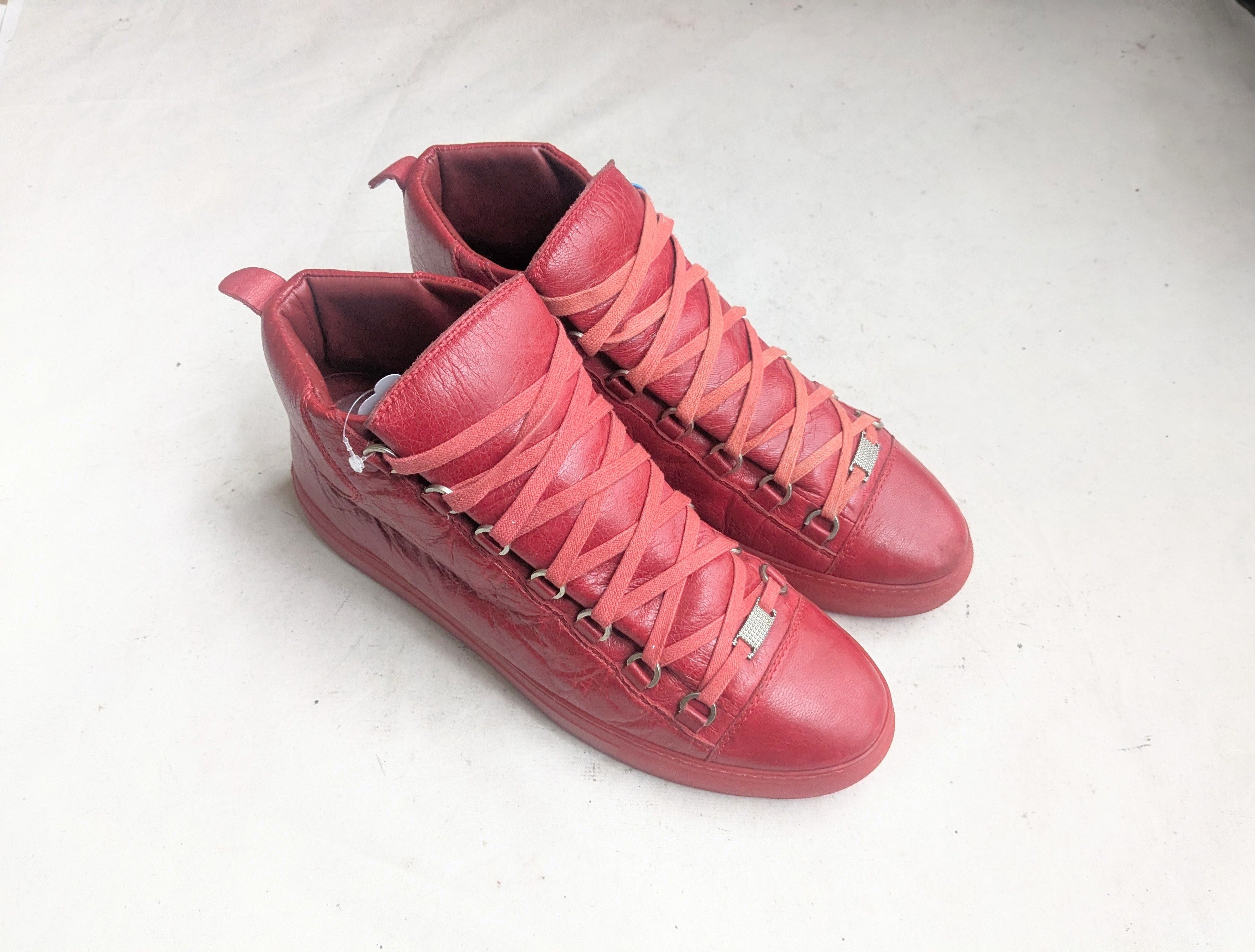 Balenciaga Balenciaga Arena Red 11 Leather High Tops Size US 11 / EU 44 - 2 Thumbnail