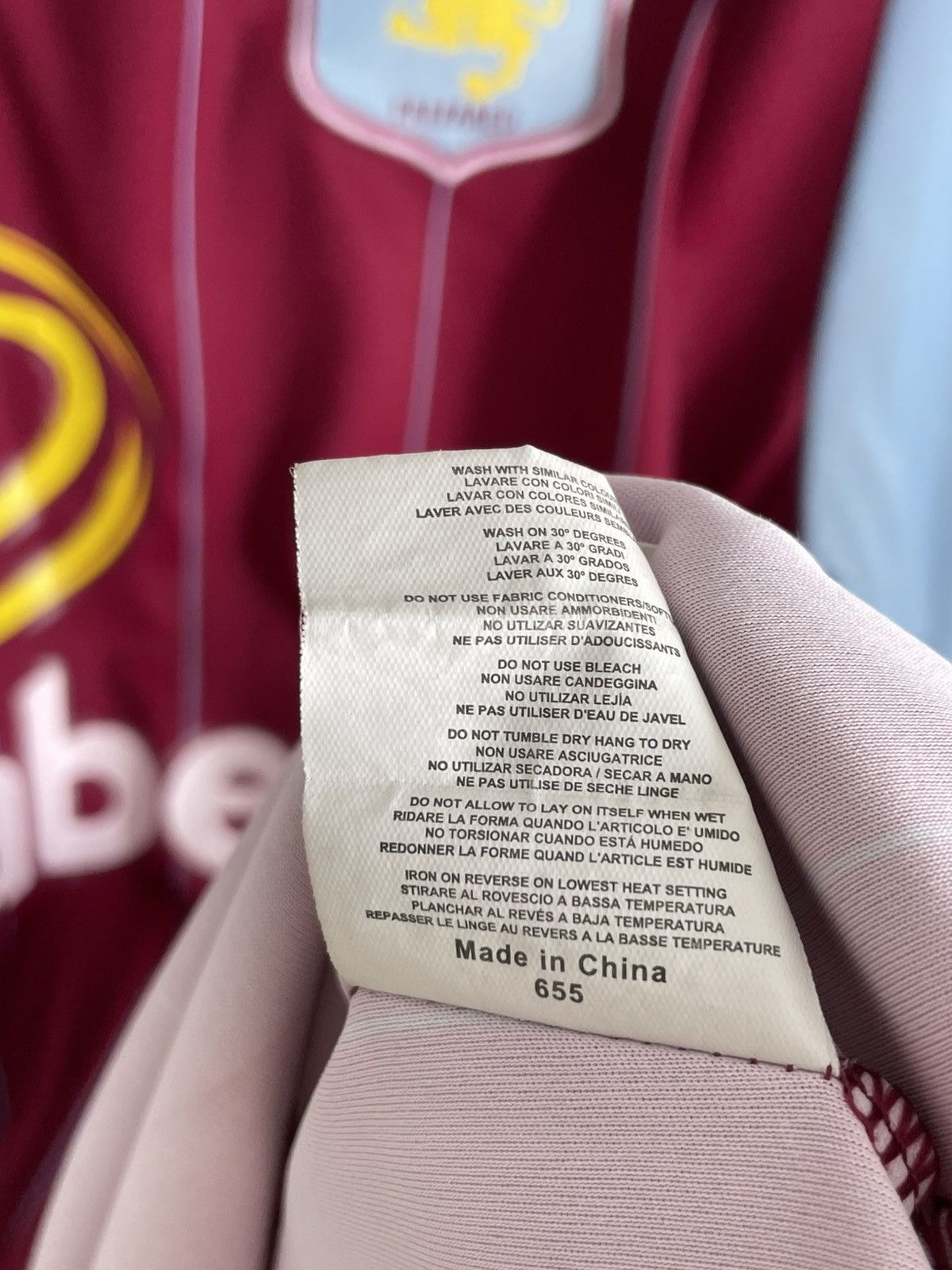 Macron Macron Aston Villa 2014/2015 Home Football Shirt Jersey RARE Size US M / EU 48-50 / 2 - 12 Thumbnail
