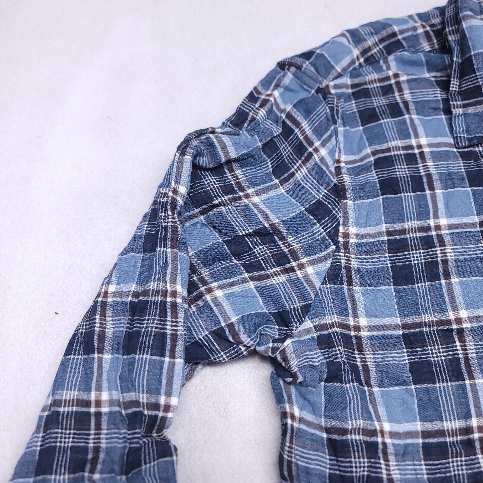 Sonoma Sonoma Madras Flannel Shirt Mens Size Extra Large XL Blue Size US XL / EU 56 / 4 - 4 Thumbnail