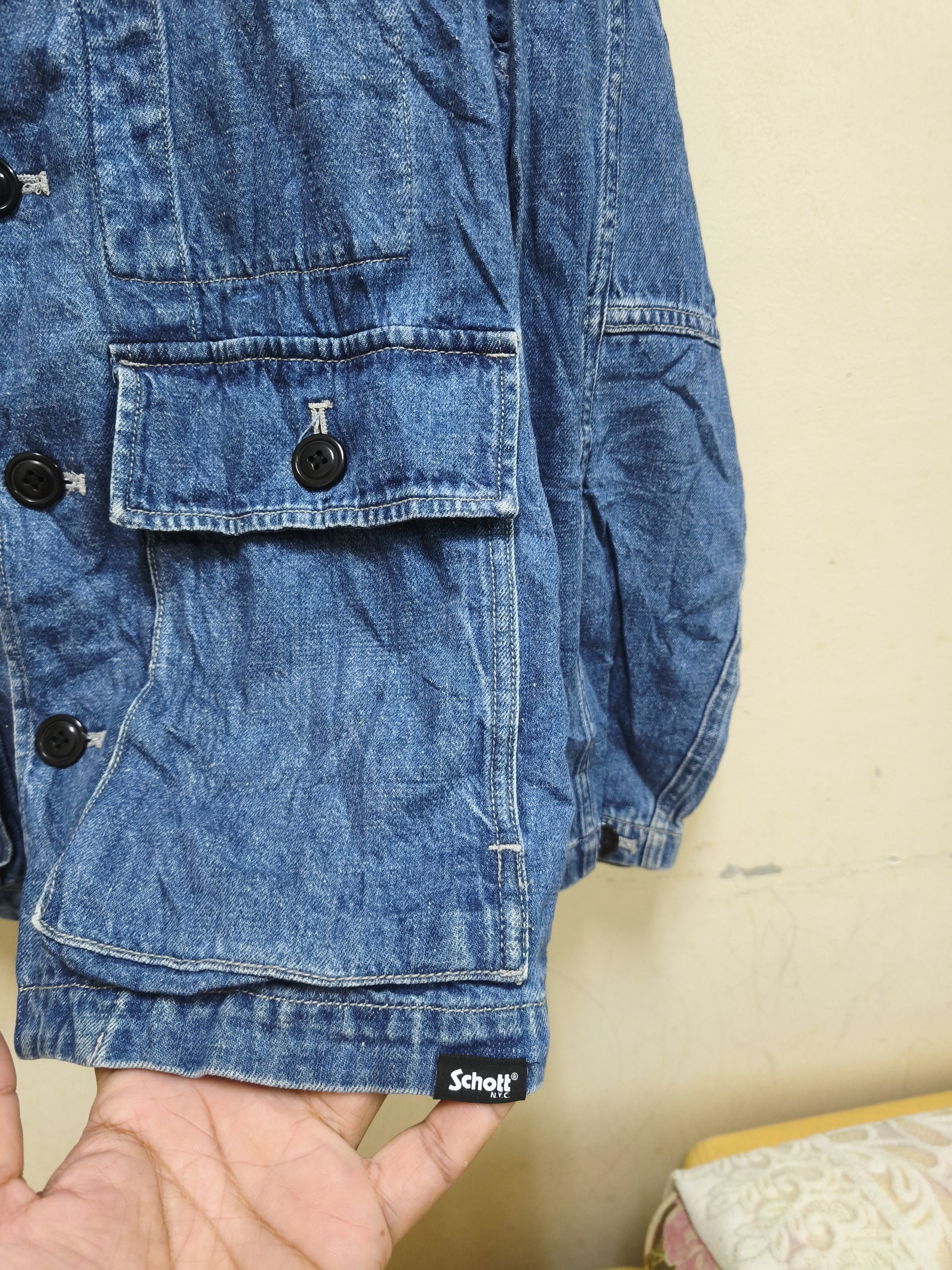 Schott Schott NYC Nep Denim Jacket Size US M / EU 48-50 / 2 - 4 Thumbnail