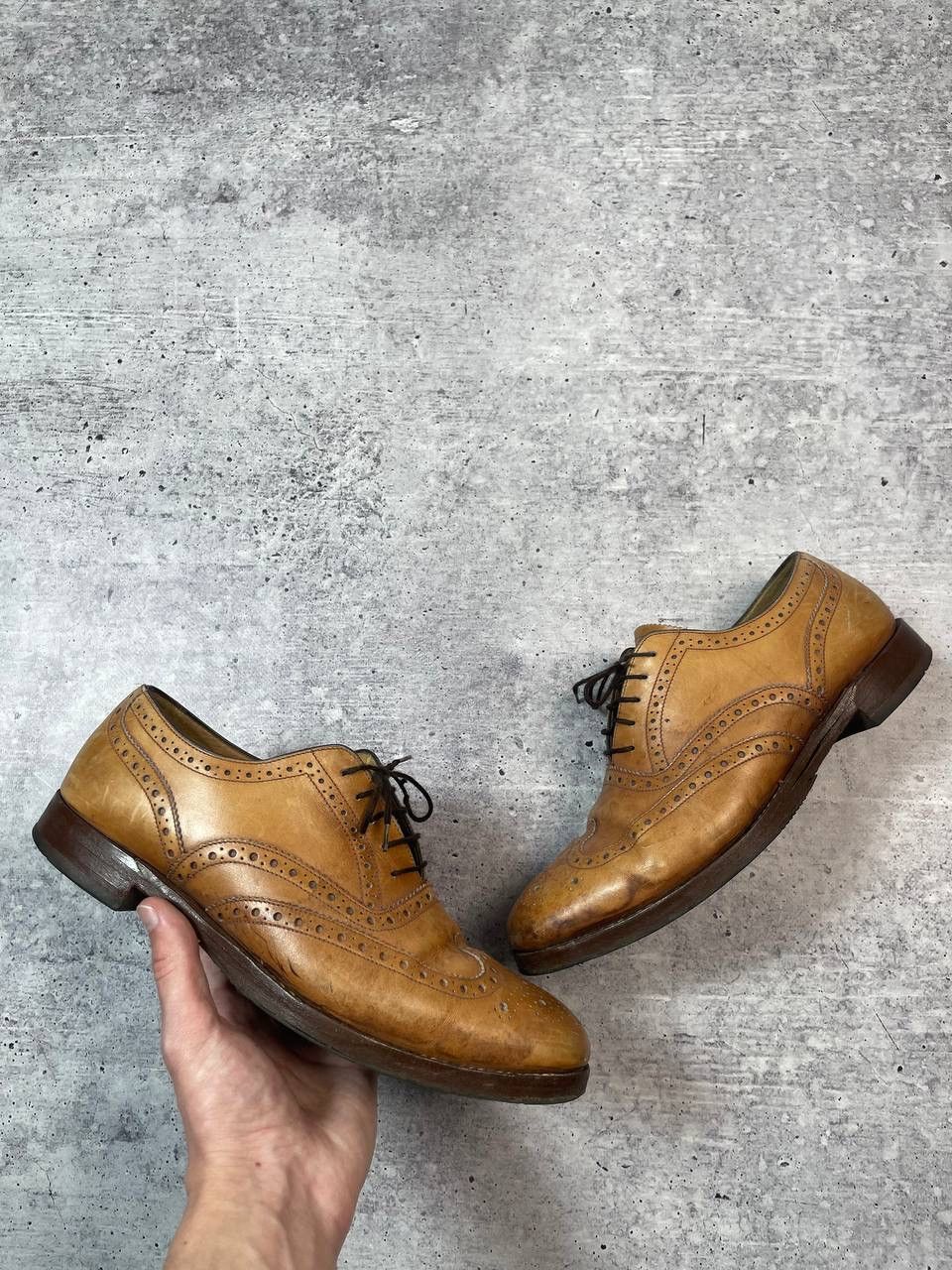 Loake Vintage Loake 1880 Ashby Tan Brouge Oxford Shoes Y2K Size US 9 / EU 42 - 2 Thumbnail
