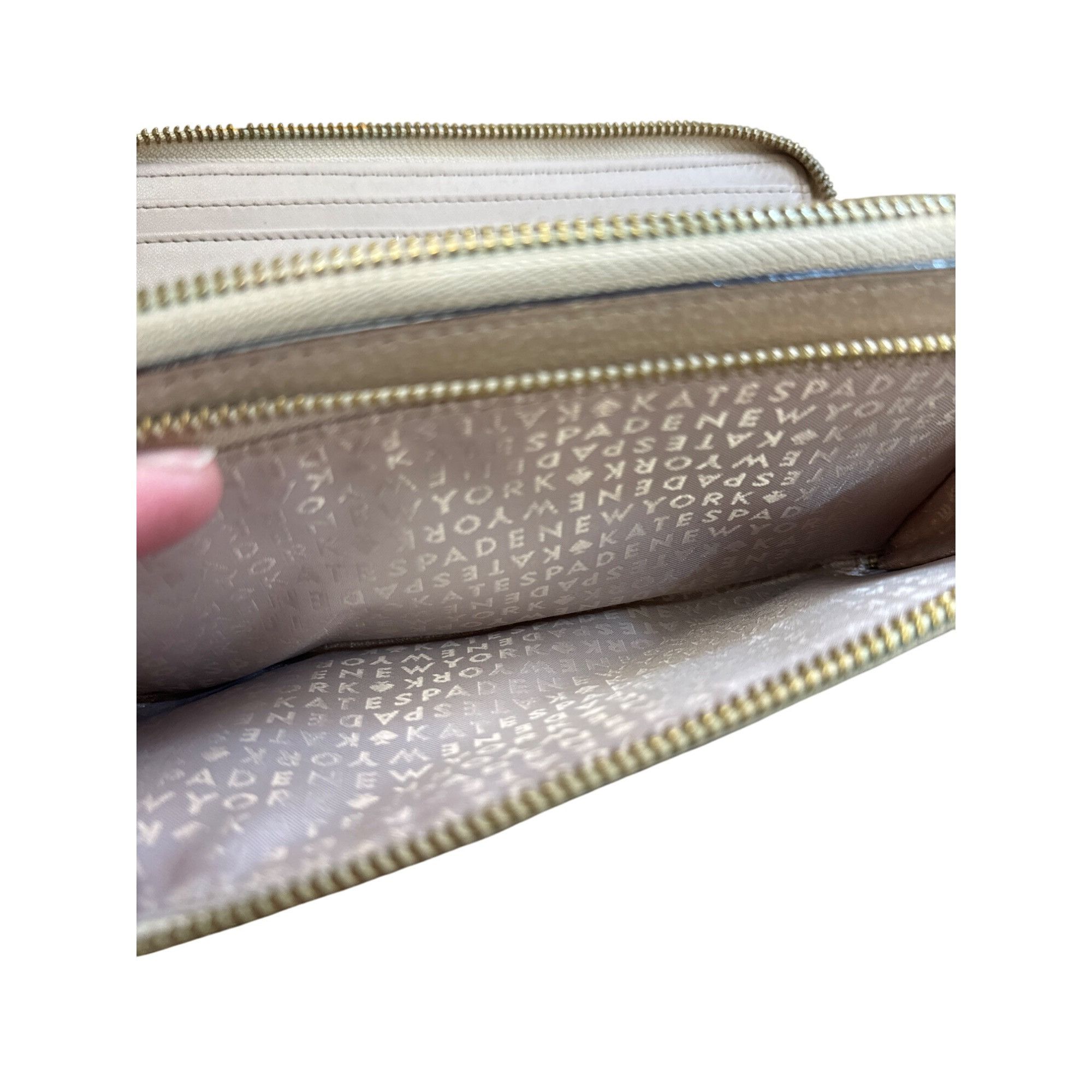 Kate Spade Kate Spade New York Womens Tan Leather Wallet With Zip Closu Size ONE SIZE - 11 Thumbnail