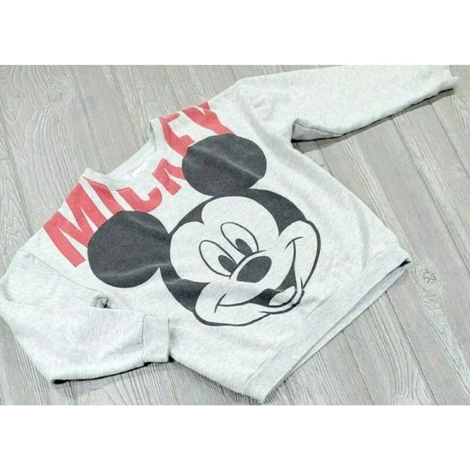 Disney Disney Sweatshirt Mickey Mouse Gray XS Long Sleeve Crew Neck Big Logo Shirt Womens Size XS / US 0-2 / IT 36-38 - 2 Thumbnail