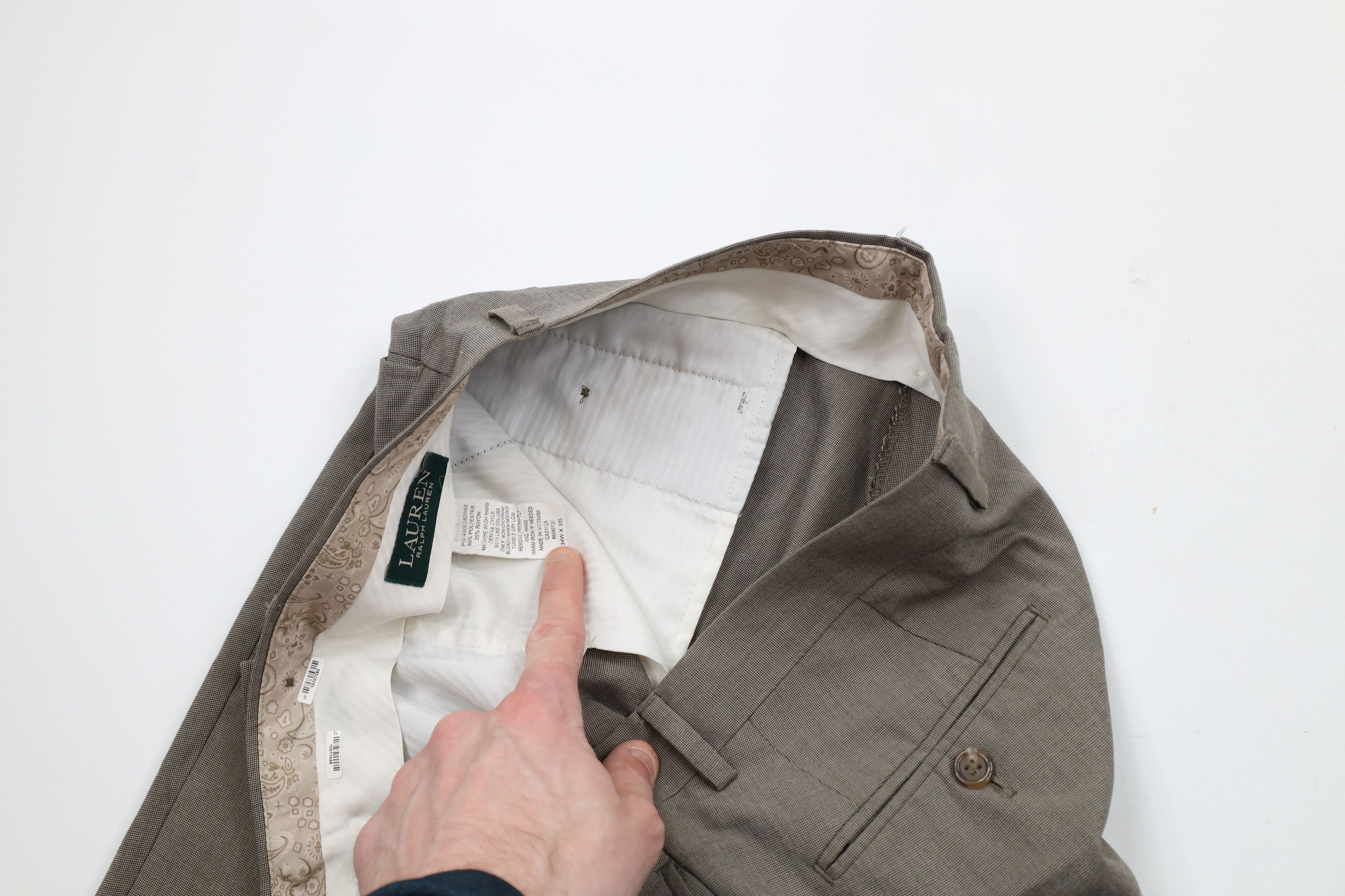 Ralph Lauren × Vintage Vintage Ralph Lauren Straight Leg Chino Pants Trousers Size US 34 / EU 50 - 8 Thumbnail