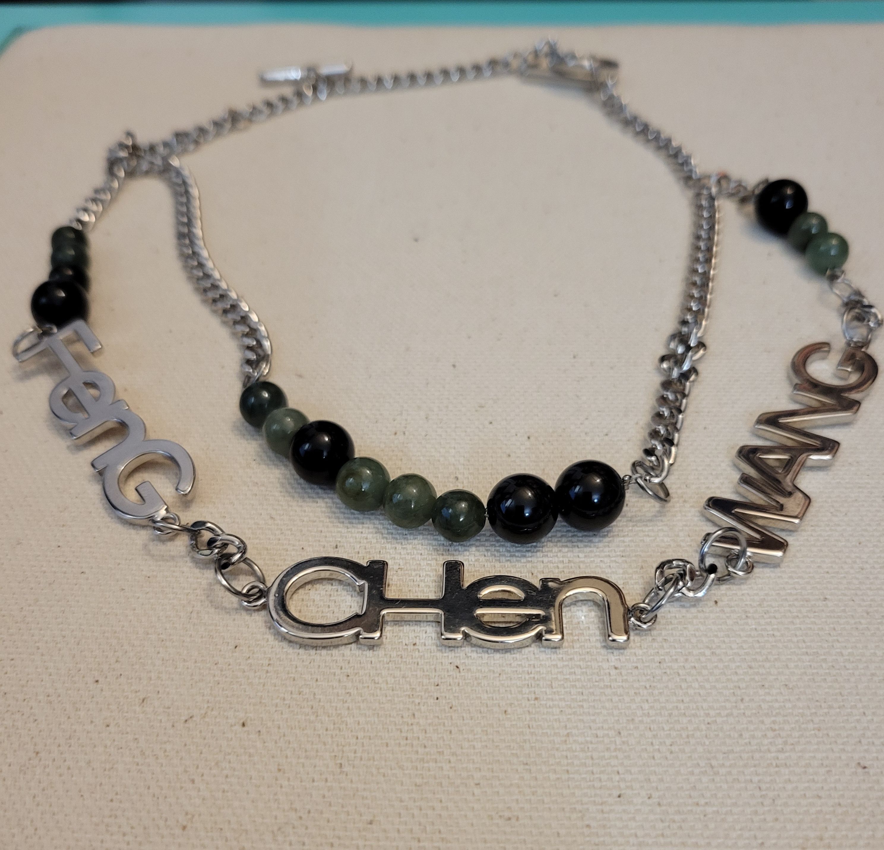 Feng Chen Wang Feng Chen Wang Jade and Onyx Necklace Size ONE SIZE - 4 Thumbnail
